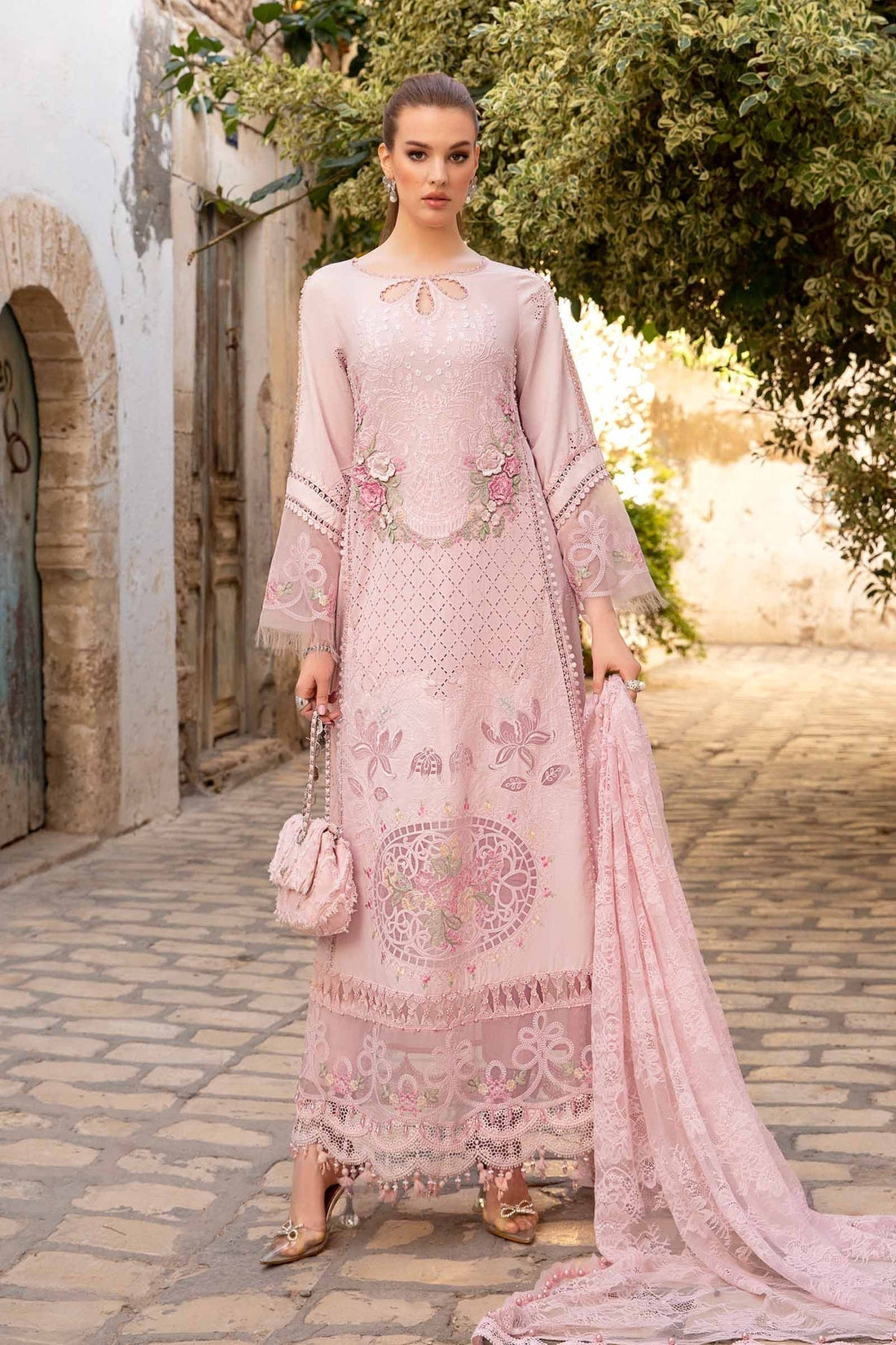 Maria B | Voyage a' Luxe Lawn | D-2411-A - by - Libasekhas UK - Registered Vendor of : Maria B - 100% Original Designer Dresss