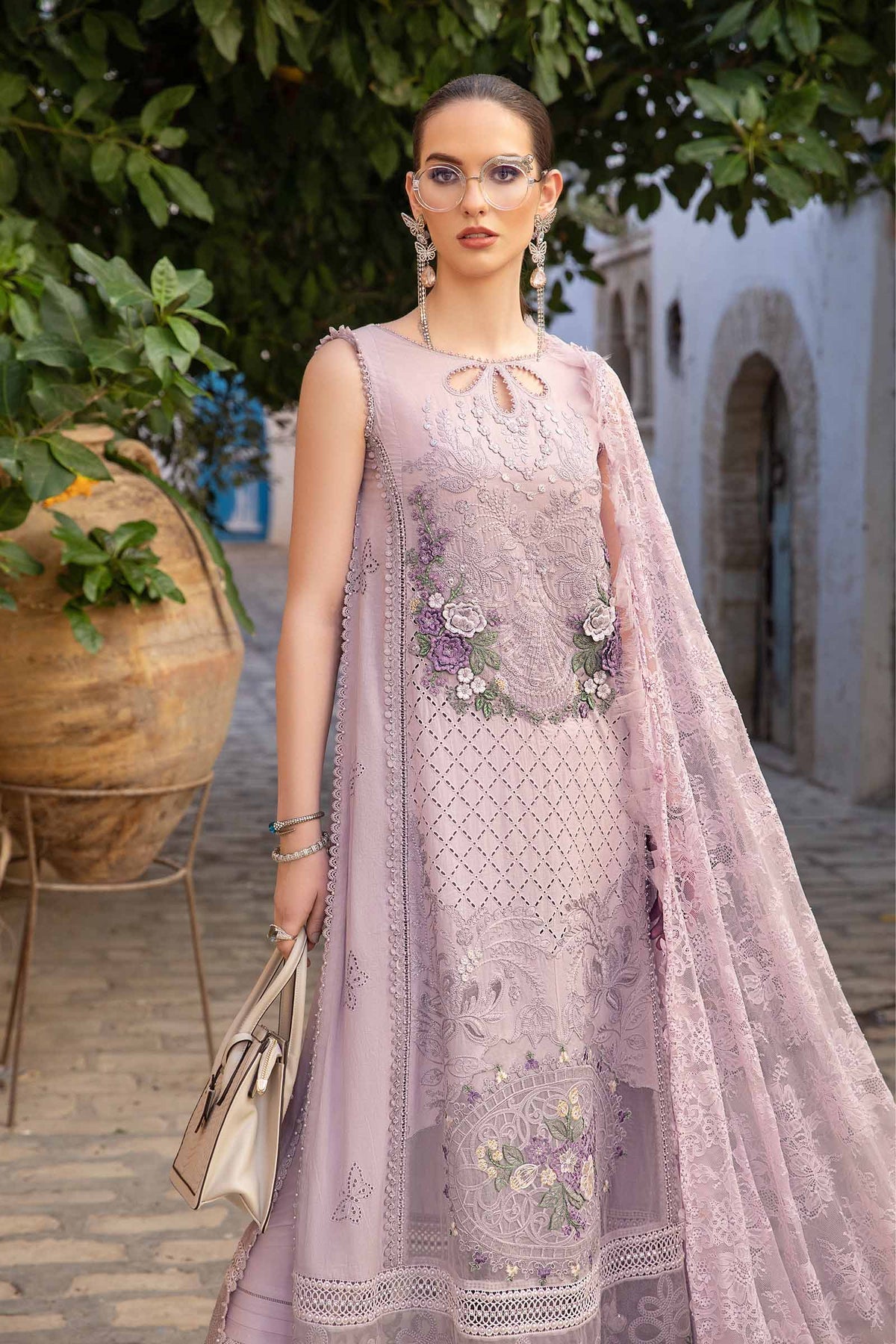 Maria B | Voyage a' Luxe Lawn | D-2411-B - by - Libasekhas UK - Registered Vendor of : Maria B - 100% Original Designer Dresss