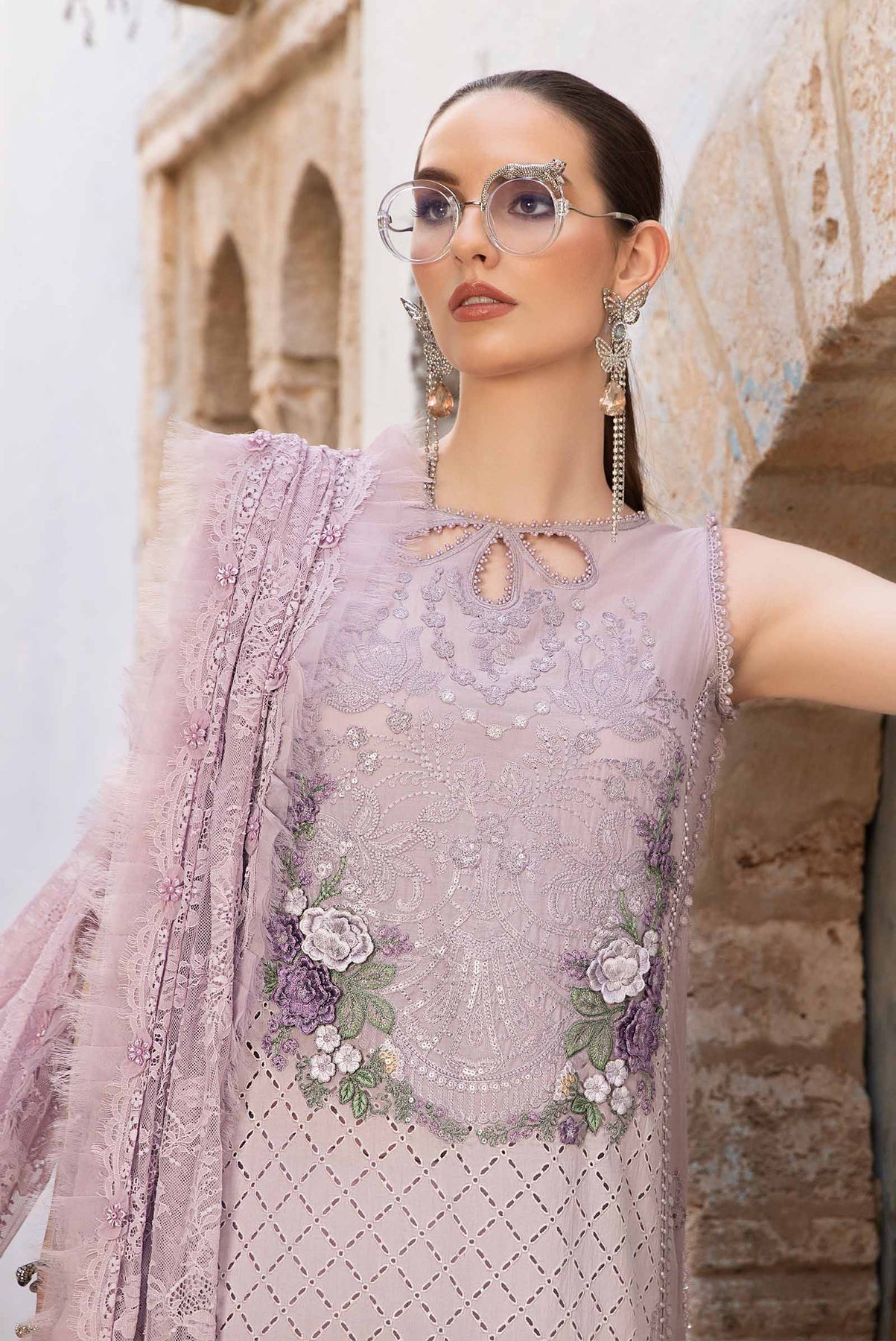 Maria B | Voyage a' Luxe Lawn | D-2411-B - by - Libasekhas UK - Registered Vendor of : Maria B - 100% Original Designer Dresss