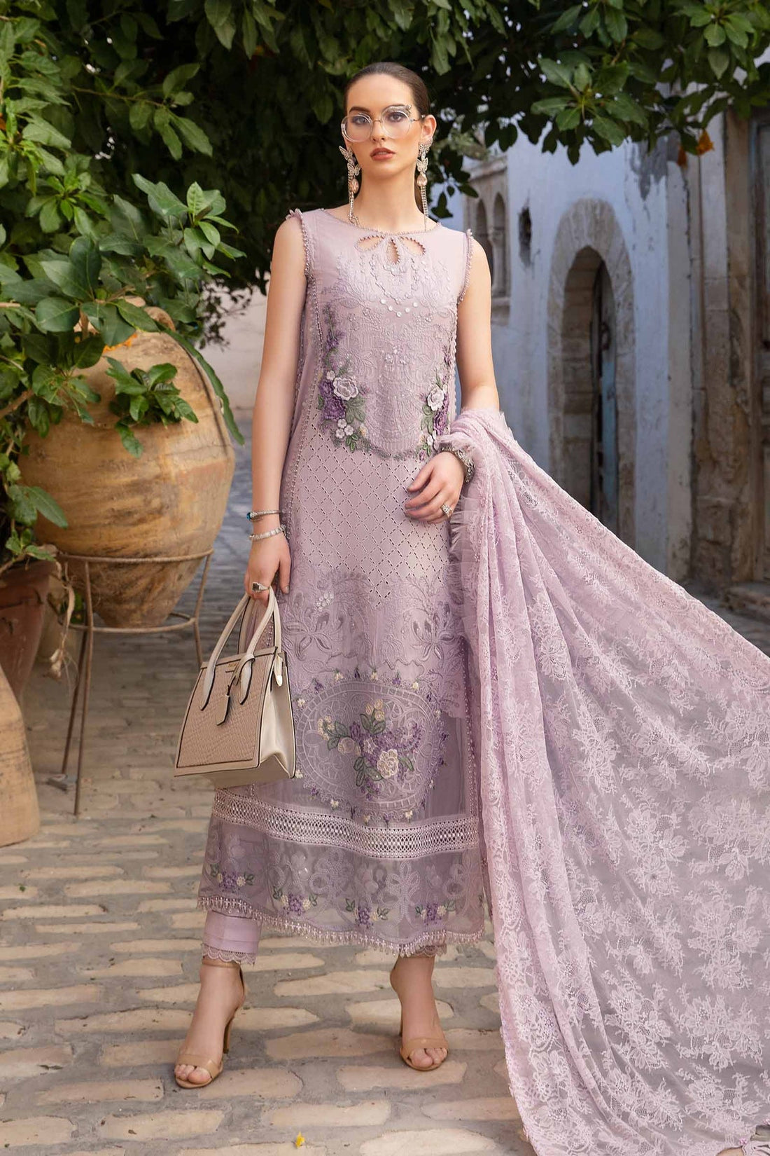Maria B | Voyage a' Luxe Lawn | D-2411-B - by - Libasekhas UK - Registered Vendor of : Maria B - 100% Original Designer Dresss