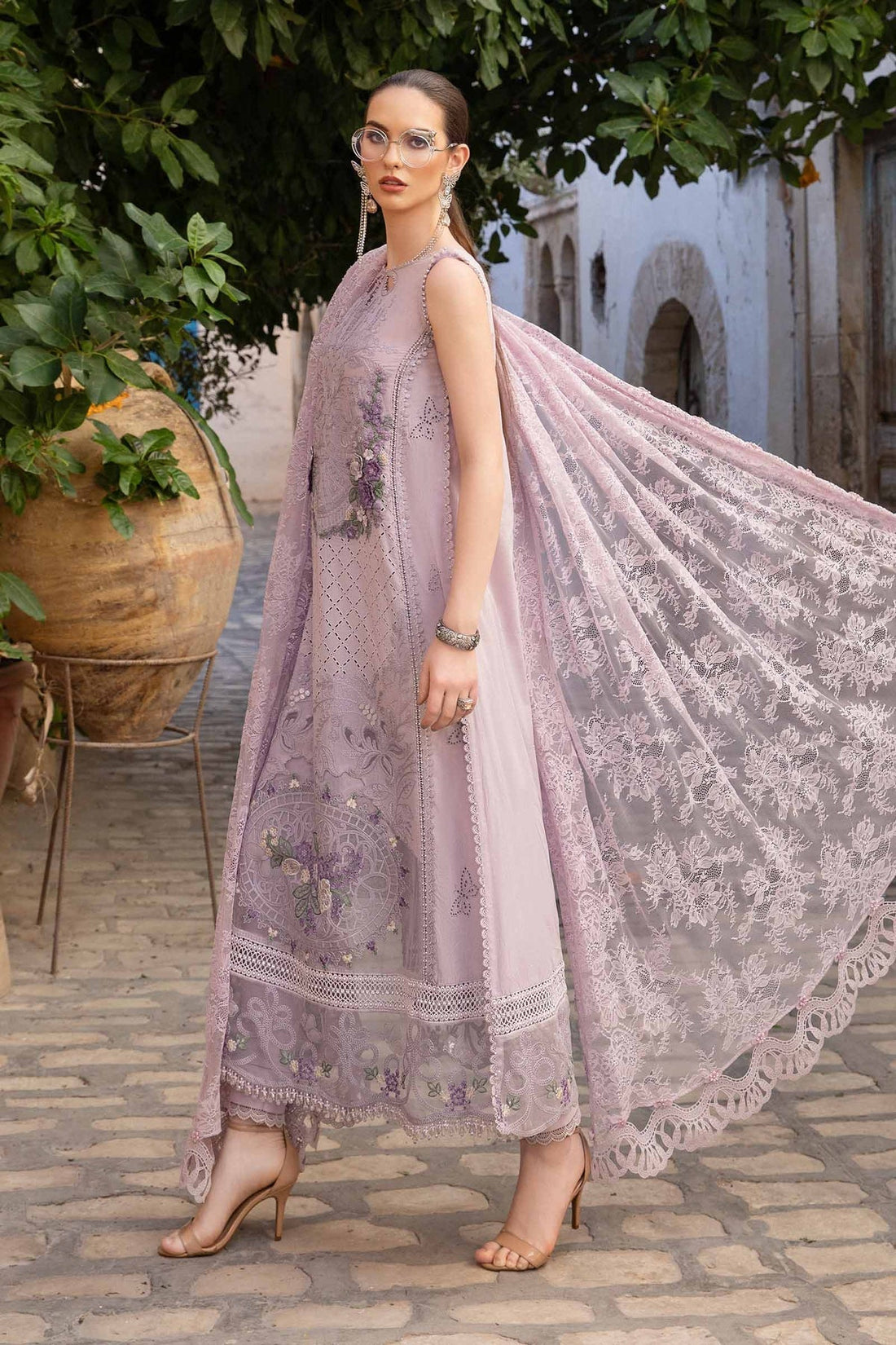 Maria B | Voyage a' Luxe Lawn | D-2411-B - by - Libasekhas UK - Registered Vendor of : Maria B - 100% Original Designer Dresss