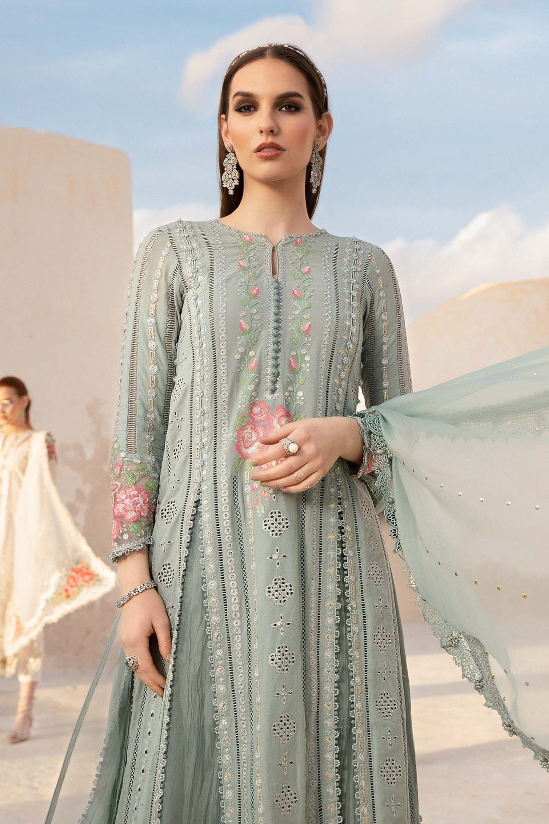 Maria B | Voyage a' Luxe Lawn | D-2412-B - by - Libasekhas UK - Registered Vendor of : Maria B - 100% Original Designer Dresss