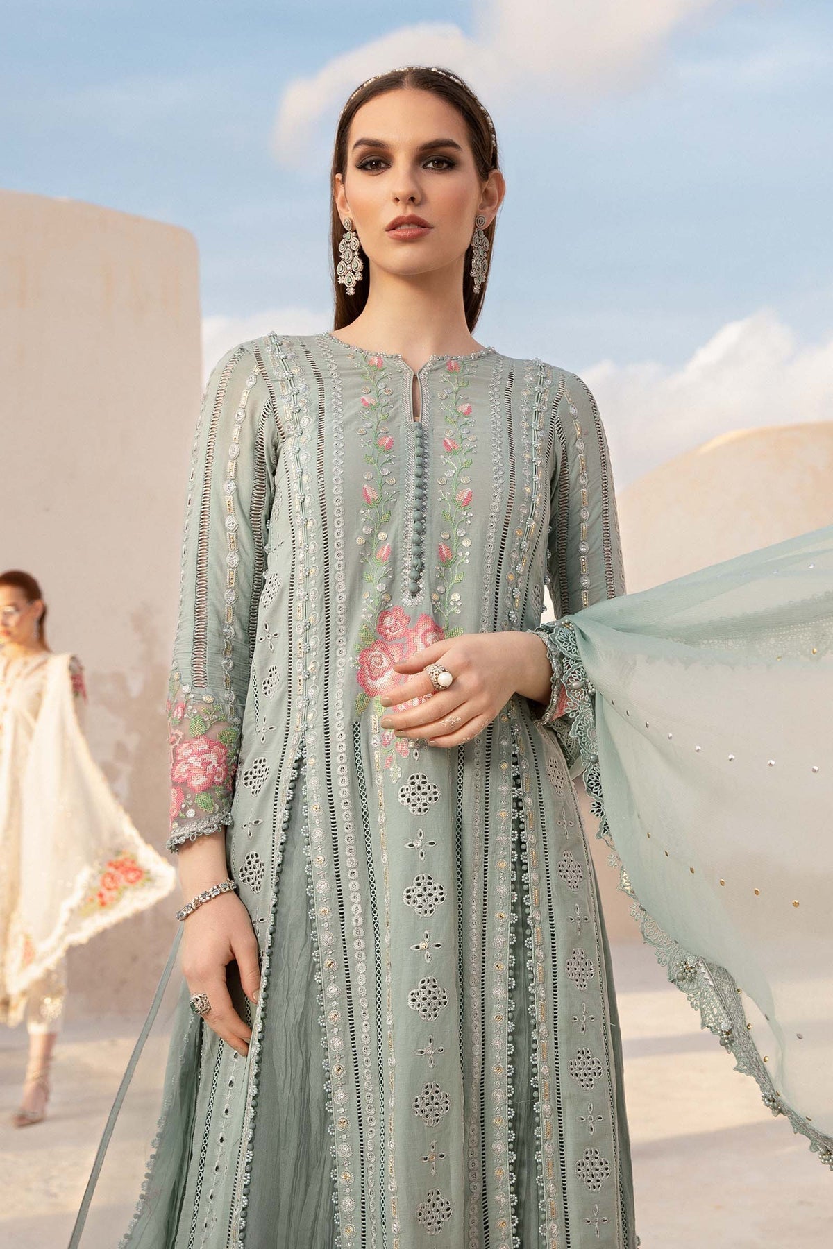 Maria B | Voyage a' Luxe Lawn | D-2412-B - by - Libasekhas UK - Registered Vendor of : Maria B - 100% Original Designer Dresss