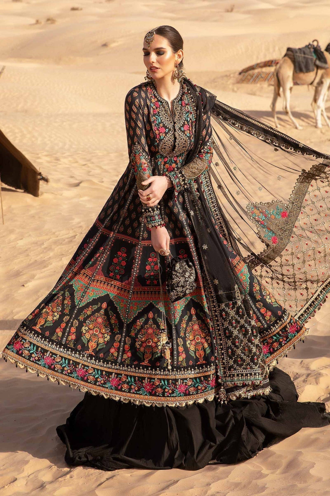 Maria B | Voyage a' Luxe Lawn | D-2413-B - by - Libasekhas UK - Registered Vendor of : Maria B - 100% Original Designer Dresss