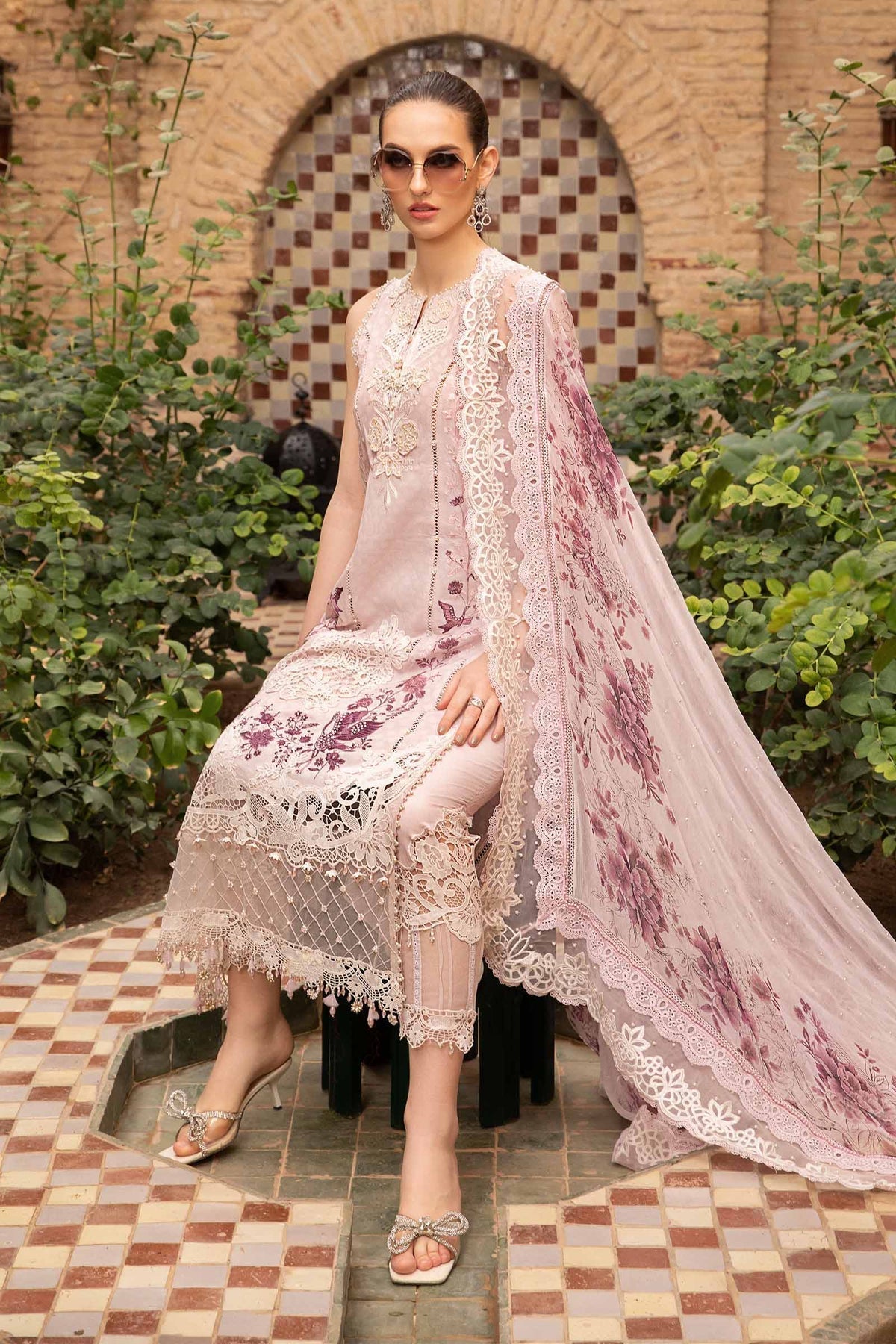 Maria B | Voyage a' Luxe Lawn | D-2414-A - by - Libasekhas UK - Registered Vendor of : Maria B - 100% Original Designer Dresss