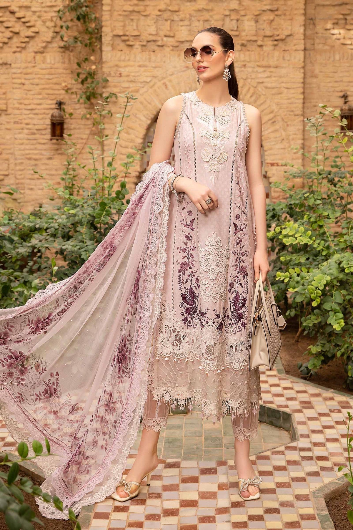 Maria B | Voyage a' Luxe Lawn | D-2414-A - by - Libasekhas UK - Registered Vendor of : Maria B - 100% Original Designer Dresss