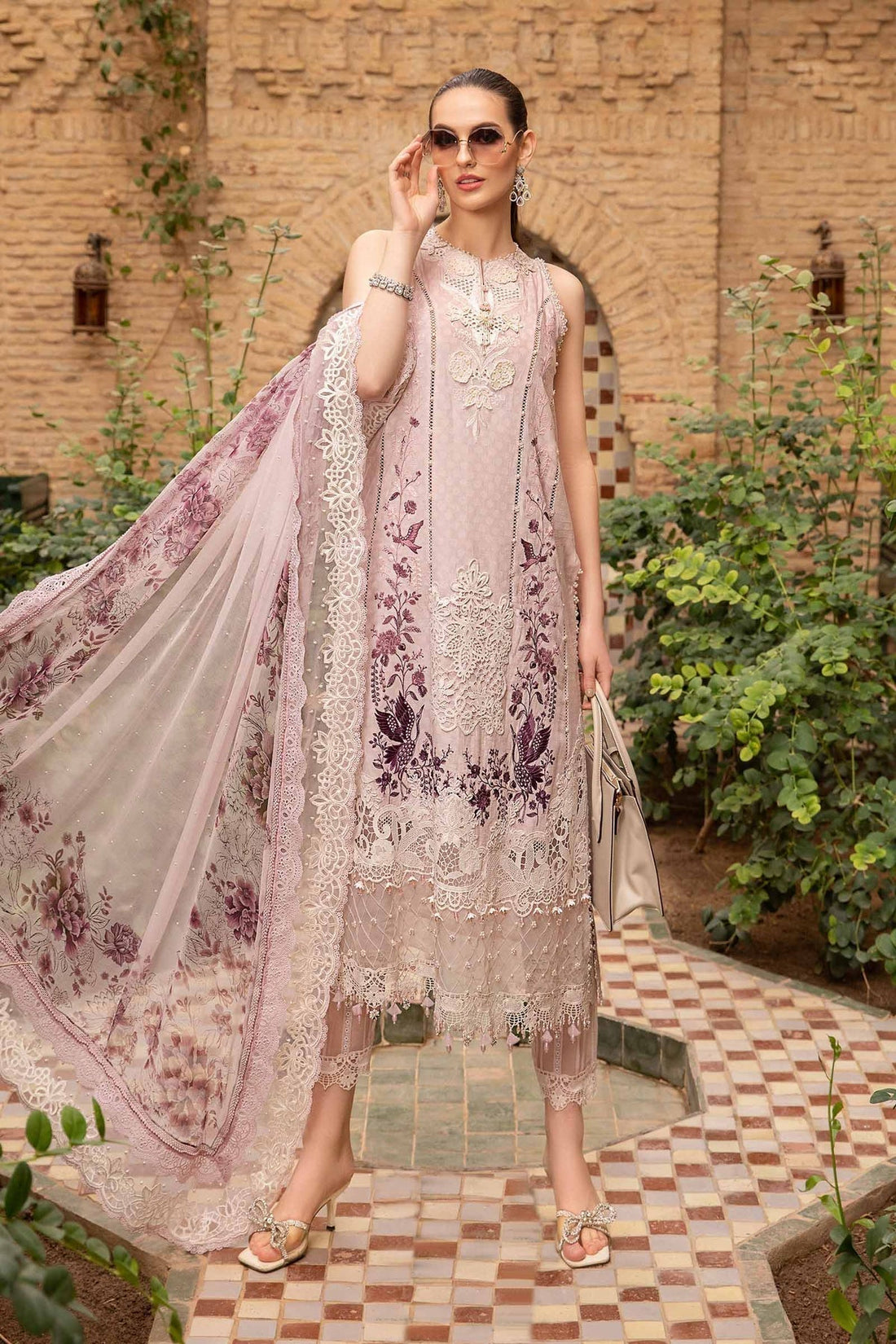 Maria B | Voyage a' Luxe Lawn | D-2414-A - by - Libasekhas UK - Registered Vendor of : Maria B - 100% Original Designer Dresss
