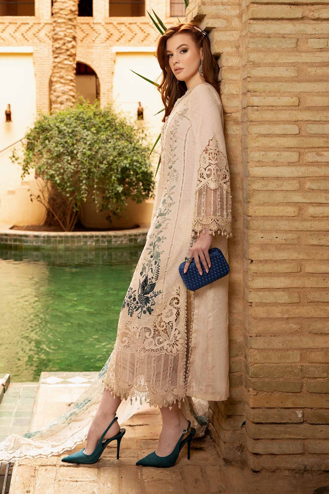 Maria B | Voyage a' Luxe Lawn | D-2414-B - by - Libasekhas UK - Registered Vendor of : Maria B - 100% Original Designer Dresss
