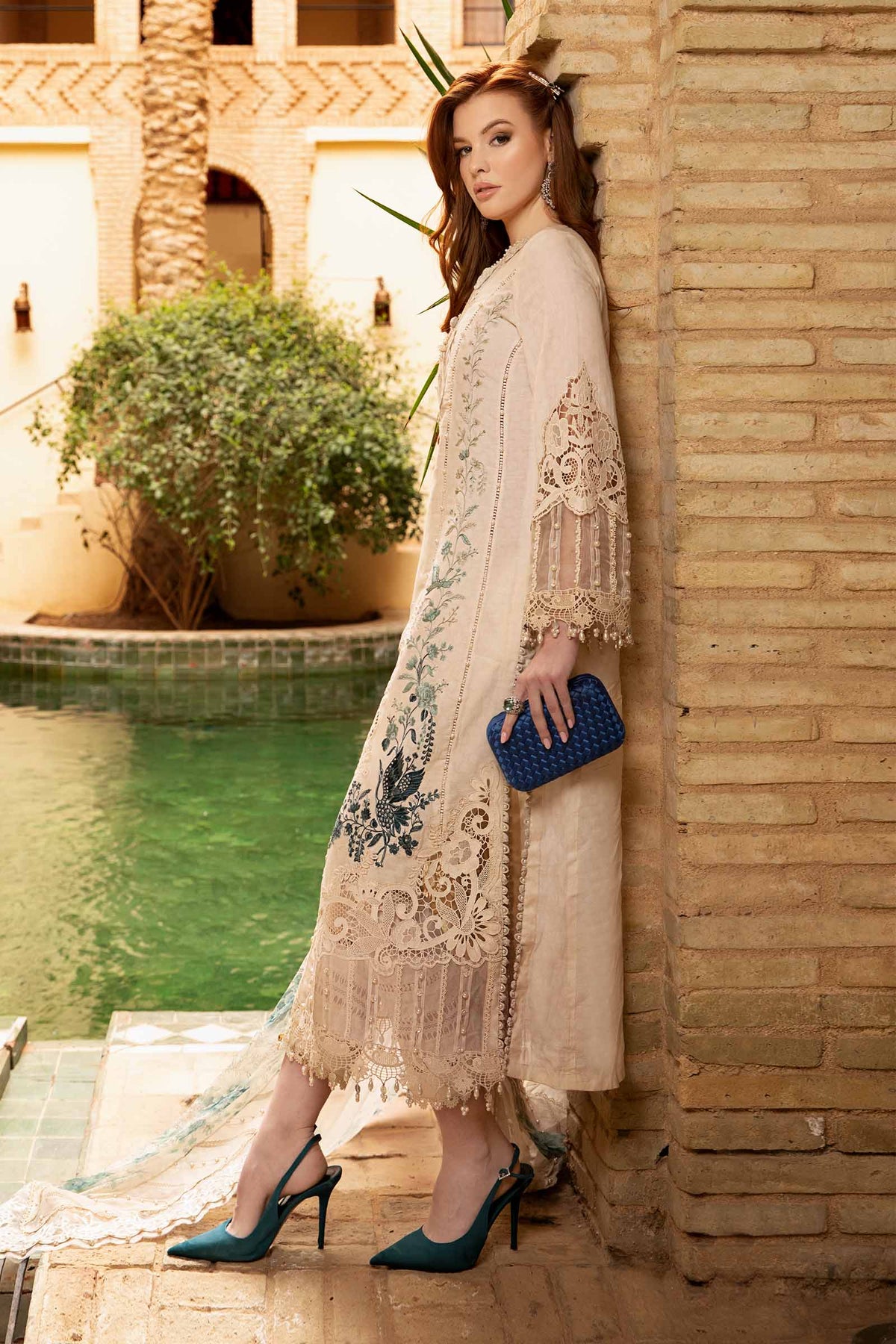 Maria B | Voyage a' Luxe Lawn | D-2414-B - by - Libasekhas UK - Registered Vendor of : Maria B - 100% Original Designer Dresss