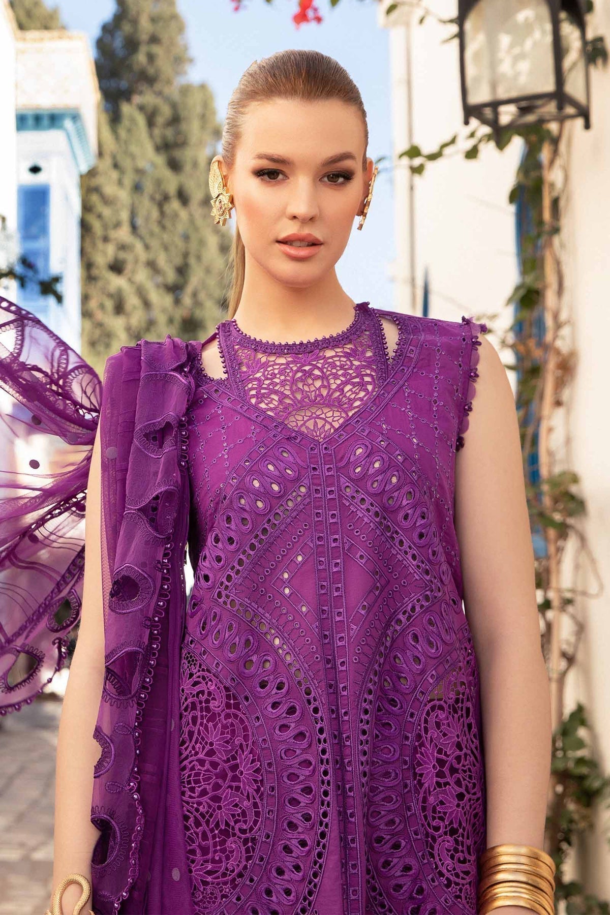 Maria B | Voyage a' Luxe Lawn | D-2402-B - by - Libasekhas UK - Registered Vendor of : Maria B - 100% Original Designer Dresss