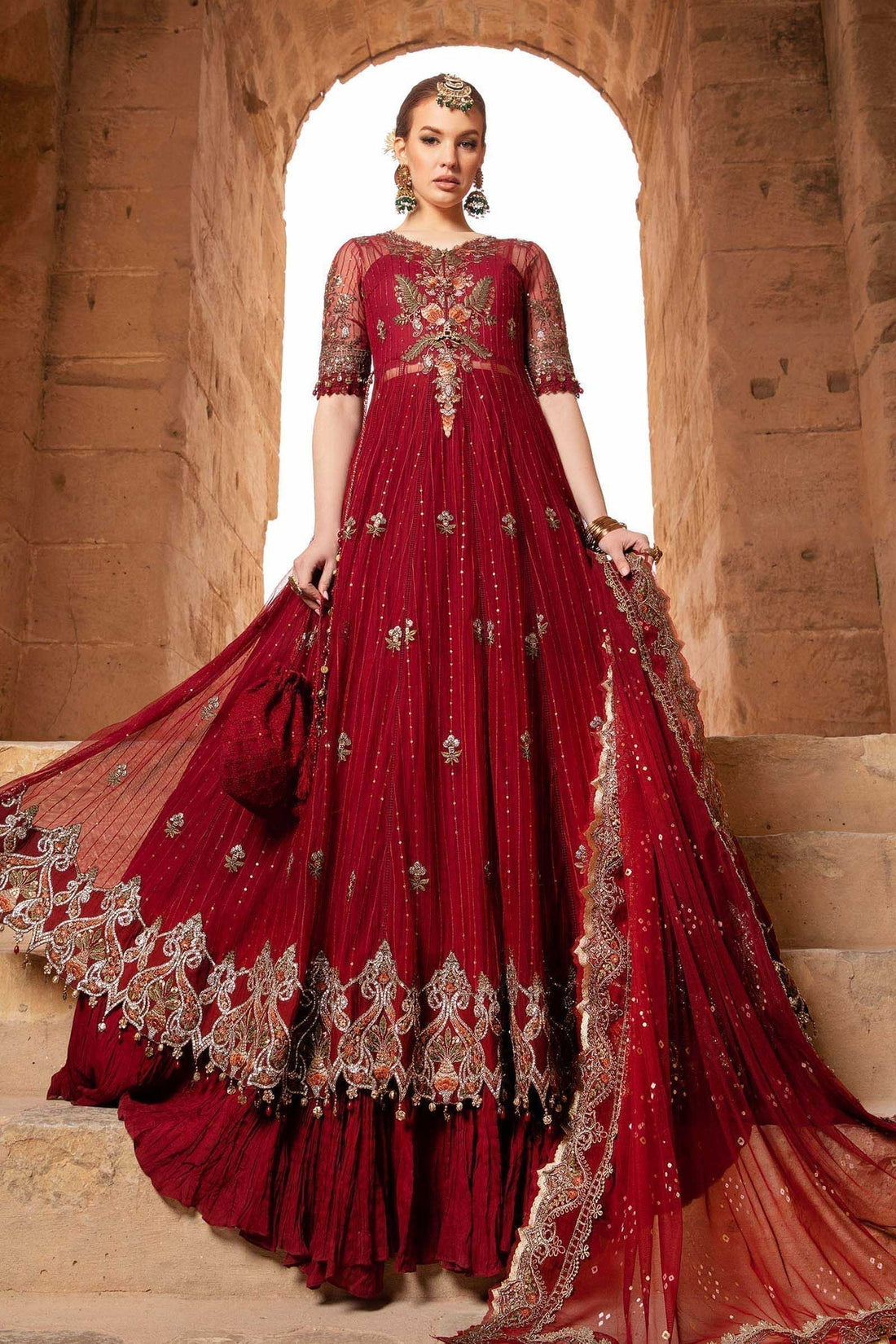 Maria B | Voyage a' Luxe Lawn | D-2403-B - by - Libasekhas UK - Registered Vendor of : Maria B - 100% Original Designer Dresss