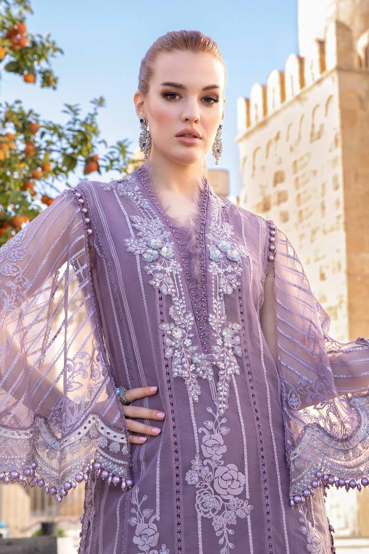 Maria B | Voyage a' Luxe Lawn | D-2401-A - by - Libasekhas UK - Registered Vendor of : Maria B - 100% Original Designer Dresss