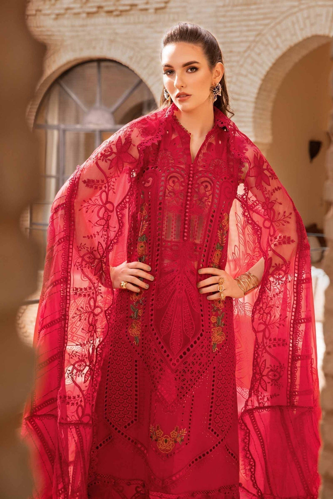 Maria B | Voyage a' Luxe Lawn | D-2404-A - by - Libasekhas UK - Registered Vendor of : Maria B - 100% Original Designer Dresss
