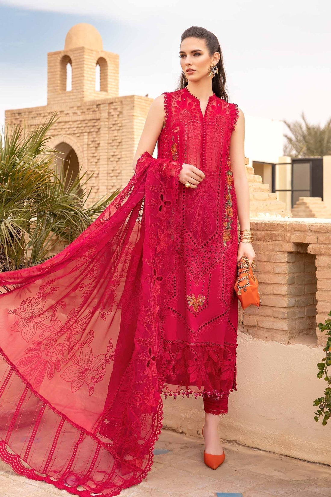 Maria B | Voyage a' Luxe Lawn | D-2404-A - by - Libasekhas UK - Registered Vendor of : Maria B - 100% Original Designer Dresss