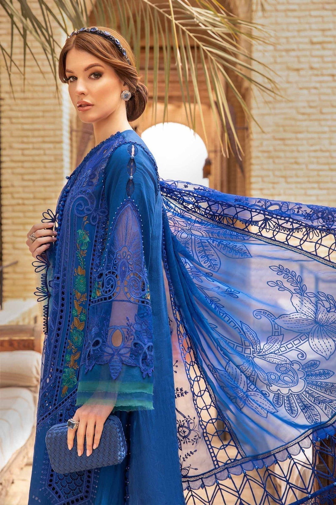 Maria B | Voyage a' Luxe Lawn | D-2404-B - by - Libasekhas UK - Registered Vendor of : Maria B - 100% Original Designer Dresss