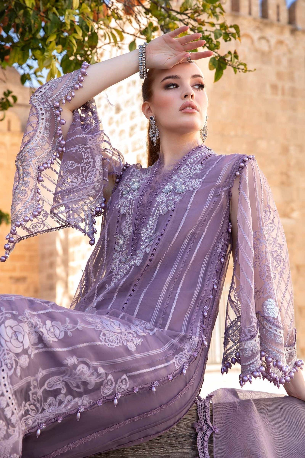 Maria B | Voyage a' Luxe Lawn | D-2401-A - by - Libasekhas UK - Registered Vendor of : Maria B - 100% Original Designer Dresss