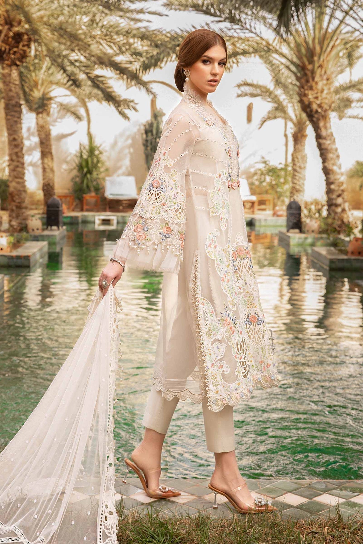Maria B | Voyage a' Luxe Lawn | D-2405-A - by - Libasekhas UK - Registered Vendor of : Maria B - 100% Original Designer Dresss