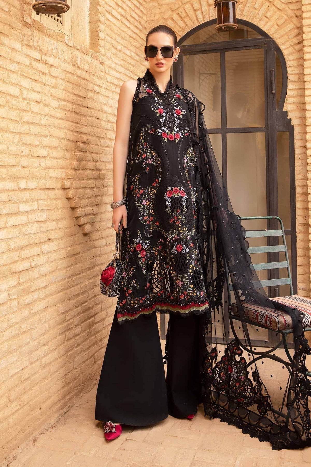 Maria B | Voyage a' Luxe Lawn | D-2405-B - by - Libasekhas UK - Registered Vendor of : Maria B - 100% Original Designer Dresss