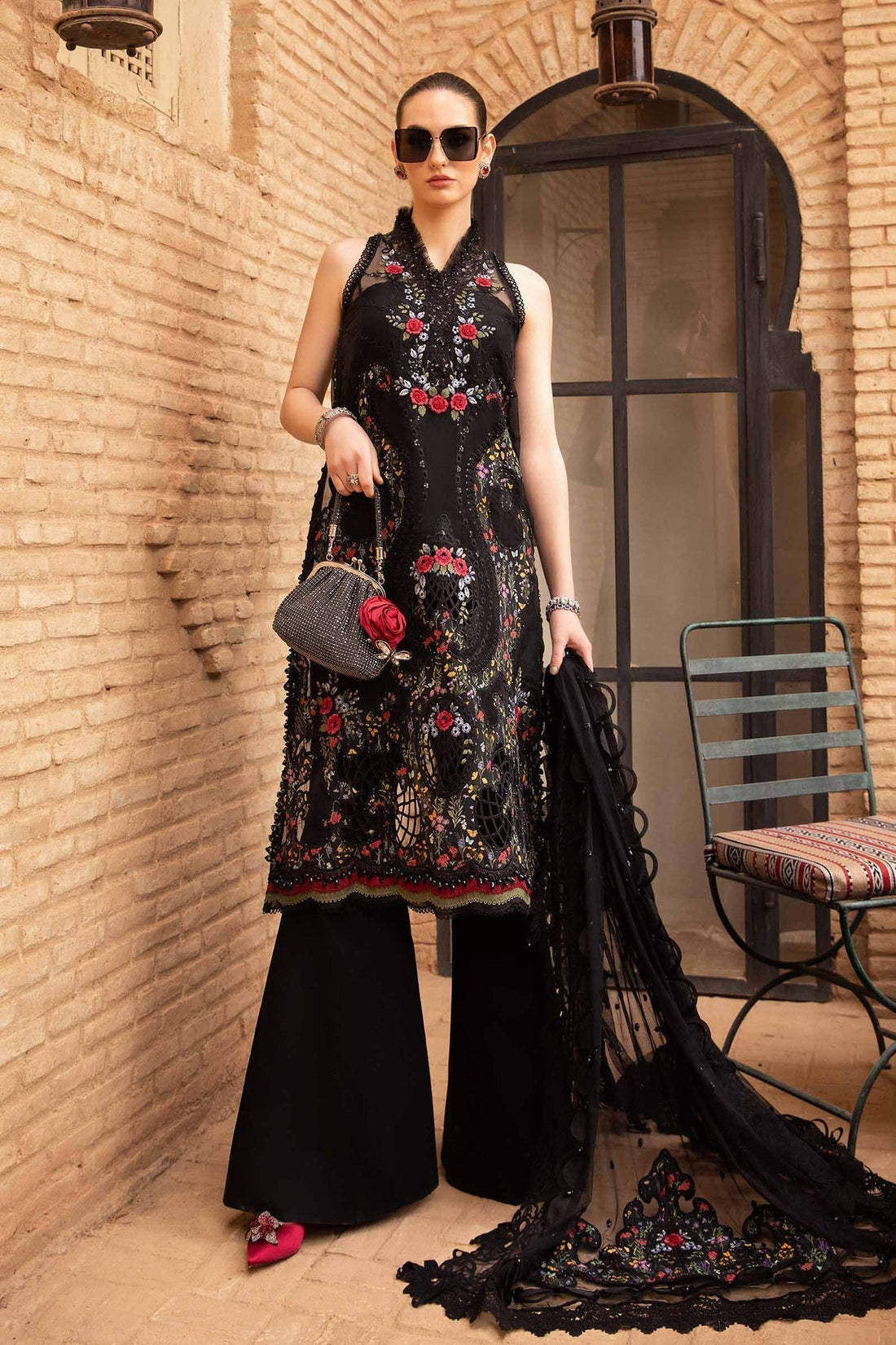 Maria B | Voyage a' Luxe Lawn | D-2405-B - by - Libasekhas UK - Registered Vendor of : Maria B - 100% Original Designer Dresss