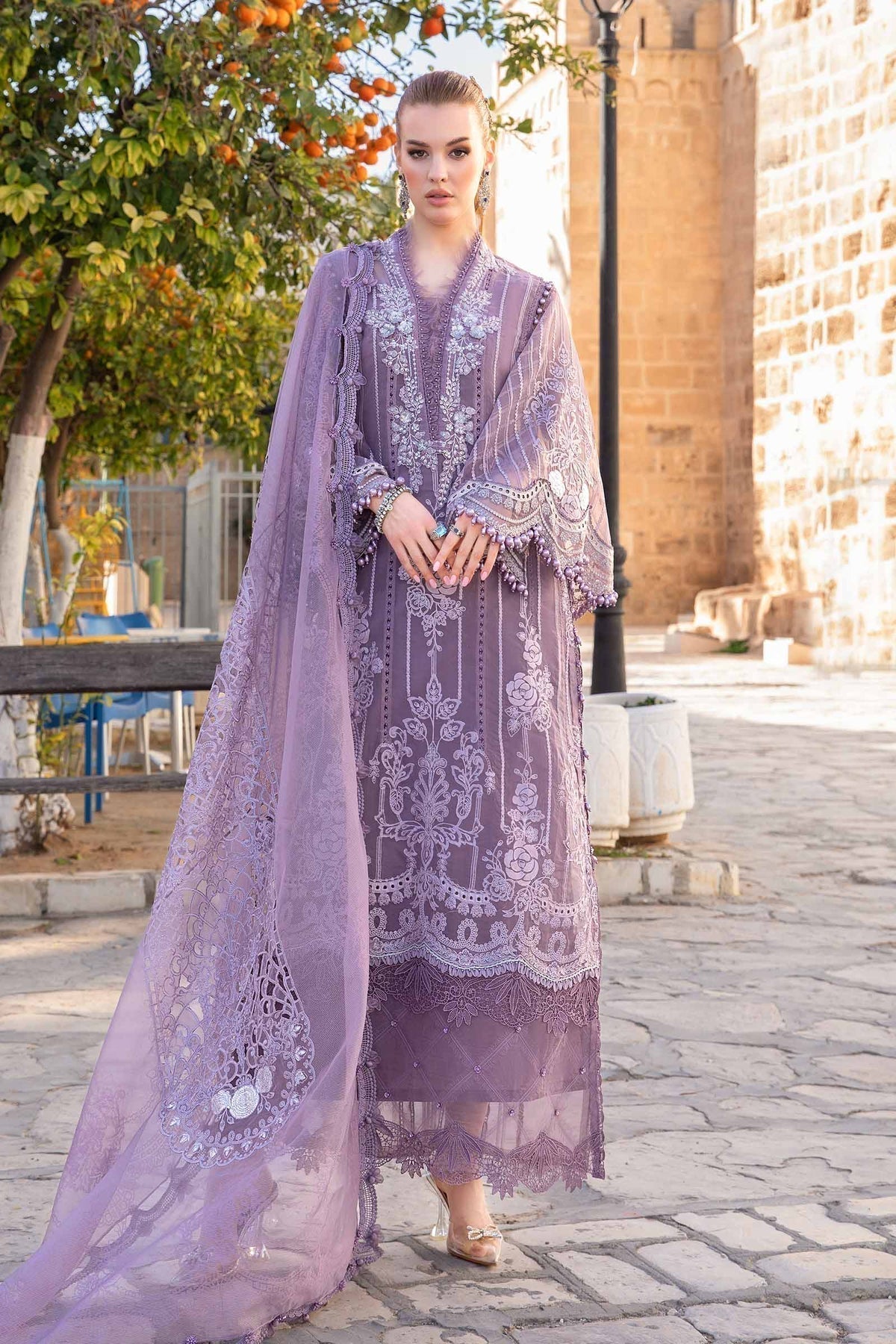 Maria B | Voyage a' Luxe Lawn | D-2401-A - by - Libasekhas UK - Registered Vendor of : Maria B - 100% Original Designer Dresss