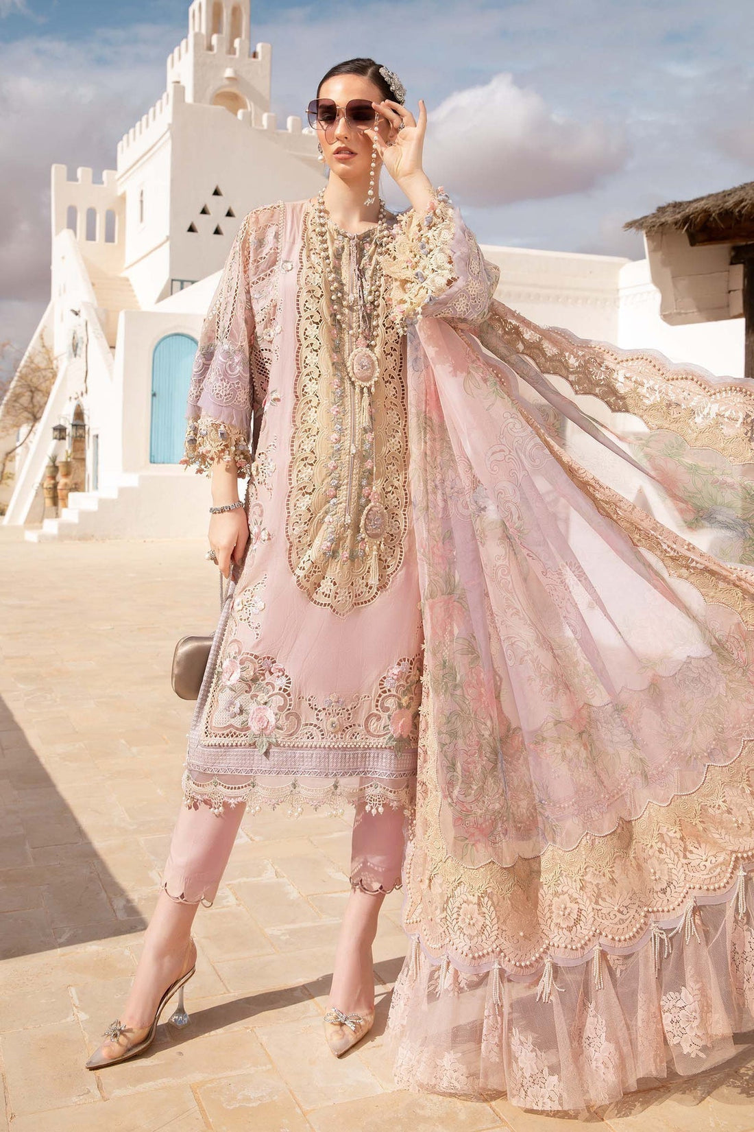 Maria B | Voyage a' Luxe Lawn | D-2406-A - by - Libasekhas UK - Registered Vendor of : Maria B - 100% Original Designer Dresss