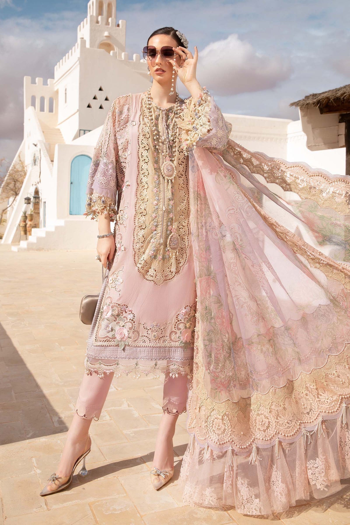 Maria B | Voyage a' Luxe Lawn | D-2406-A - by - Libasekhas UK - Registered Vendor of : Maria B - 100% Original Designer Dresss