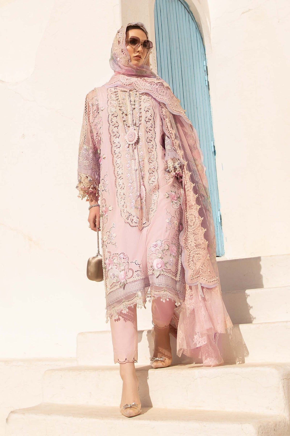 Maria B | Voyage a' Luxe Lawn | D-2406-A - by - Libasekhas UK - Registered Vendor of : Maria B - 100% Original Designer Dresss