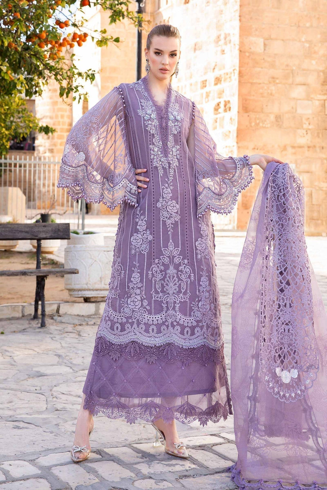 Maria B | Voyage a' Luxe Lawn | D-2401-A - by - Libasekhas UK - Registered Vendor of : Maria B - 100% Original Designer Dresss