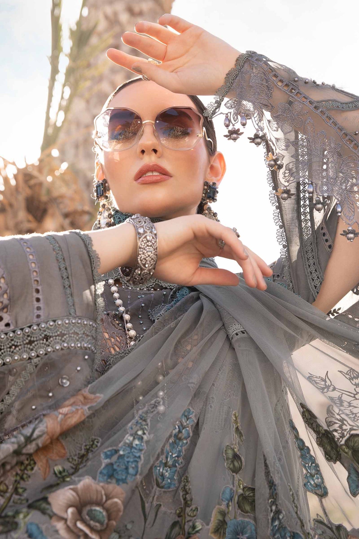 Maria B | Voyage a' Luxe Lawn | D-2407-B - by - Libasekhas UK - Registered Vendor of : Maria B - 100% Original Designer Dresss