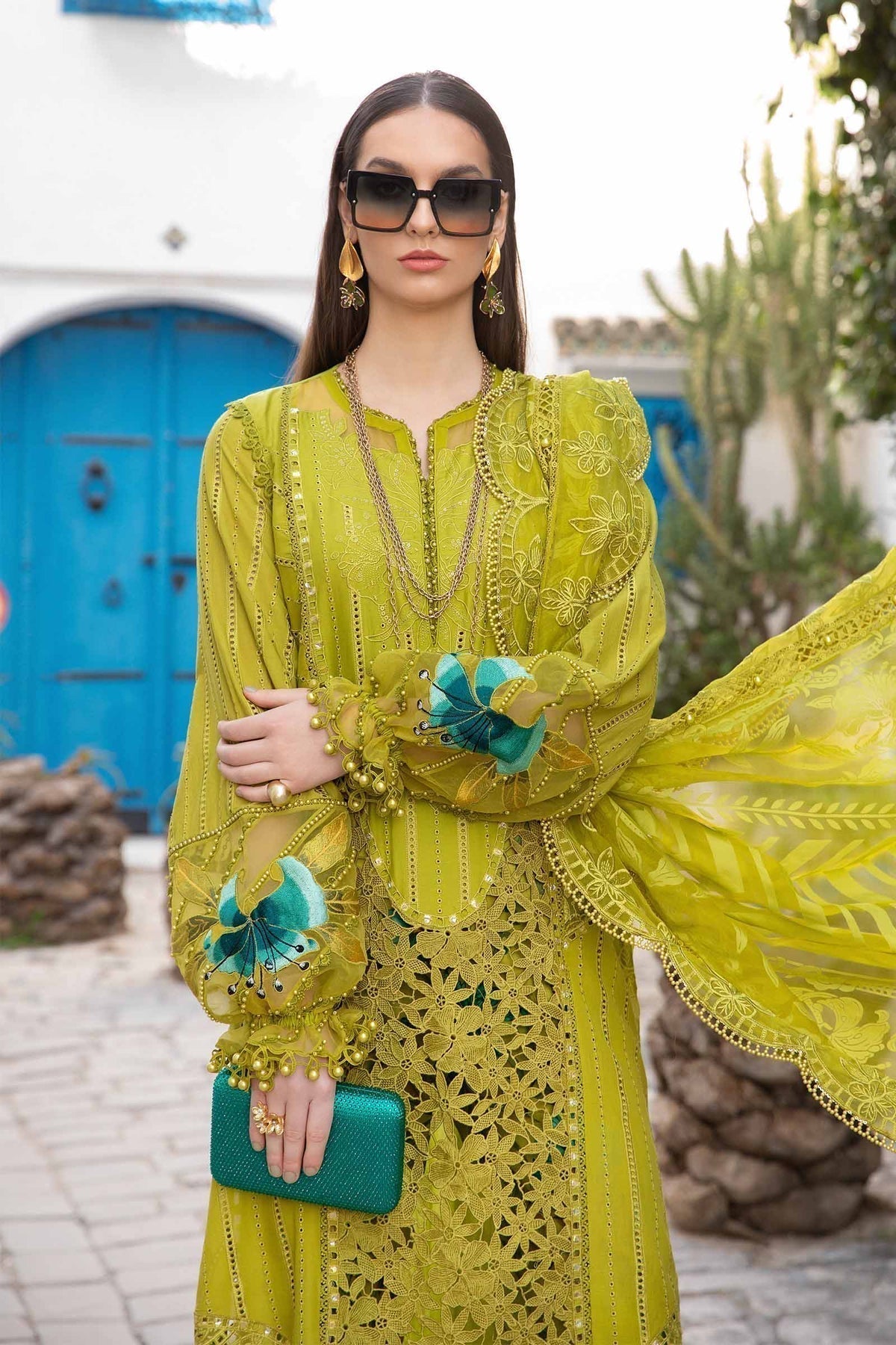 Maria B | Voyage a' Luxe Lawn | D-2408-A - by - Libasekhas UK - Registered Vendor of : Maria B - 100% Original Designer Dresss