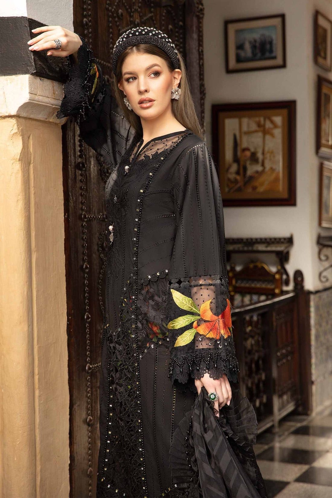 Maria B | Voyage a' Luxe Lawn | D-2408-B - by - Libasekhas UK - Registered Vendor of : Maria B - 100% Original Designer Dresss