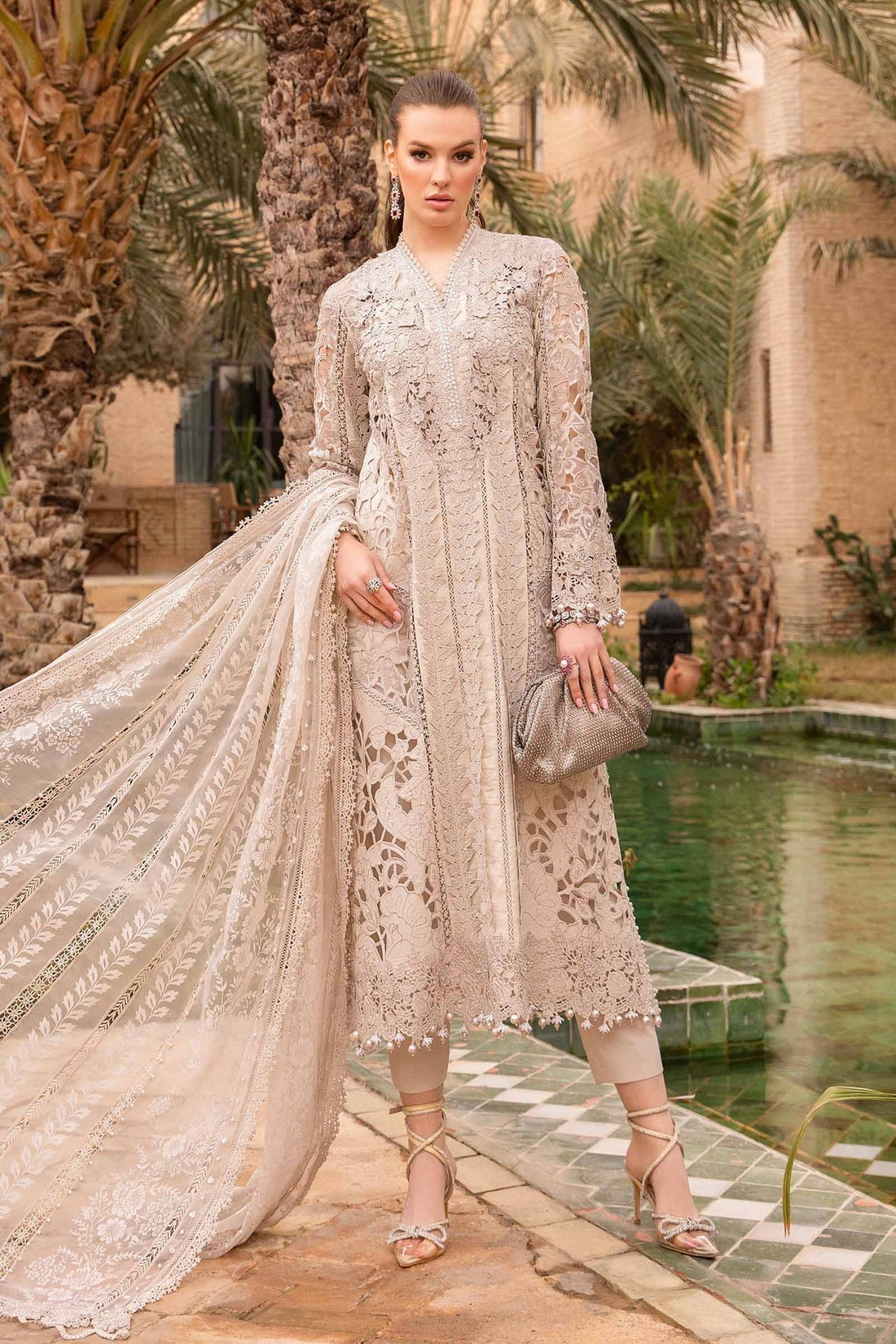 Maria B | Voyage a' Luxe Lawn | D-2409-A - by - Libasekhas UK - Registered Vendor of : Maria B - 100% Original Designer Dresss