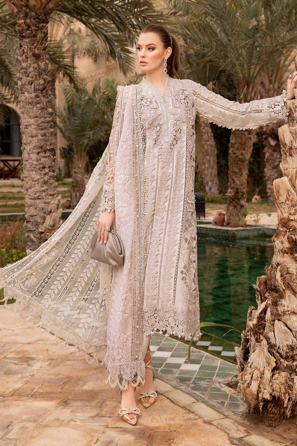 Maria B | Voyage a' Luxe Lawn | D-2409-A - by - Libasekhas UK - Registered Vendor of : Maria B - 100% Original Designer Dresss