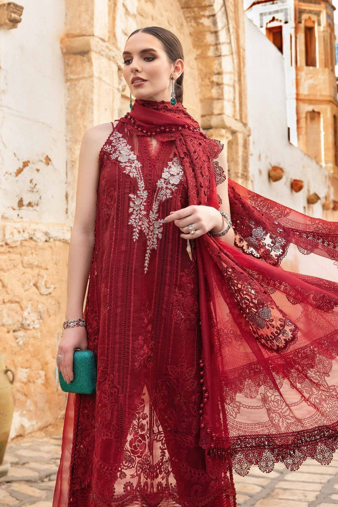 Maria B | Voyage a' Luxe Lawn | D-2401-B - by - Libasekhas UK - Registered Vendor of : Maria B - 100% Original Designer Dresss