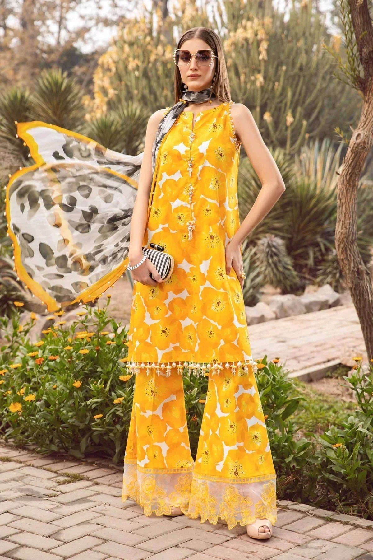Maria B | M Prints Spring 24 | MPT-2112-B - by - Libasekhas UK - Registered Vendor of : Maria B - 100% Original Designer Dresss