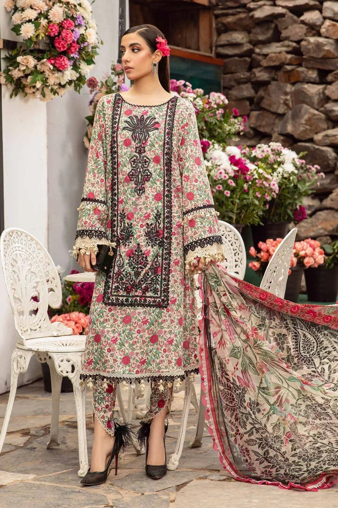 Maria B | M Prints Spring 24 | MPT-2113-A - by - Libasekhas UK - Registered Vendor of : Maria B - 100% Original Designer Dresss