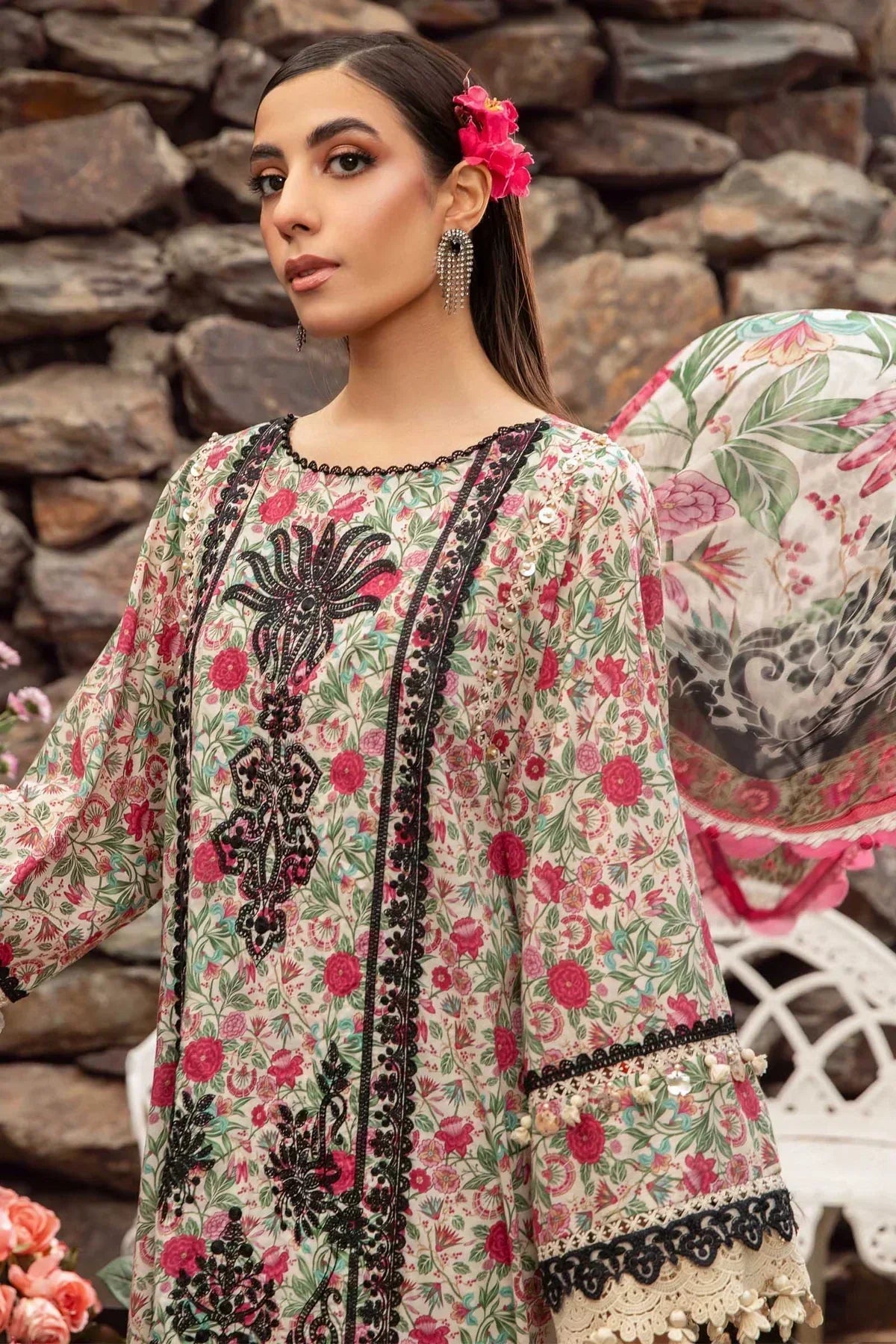 Maria B | M Prints Spring 24 | MPT-2113-A - by - Libasekhas UK - Registered Vendor of : Maria B - 100% Original Designer Dresss
