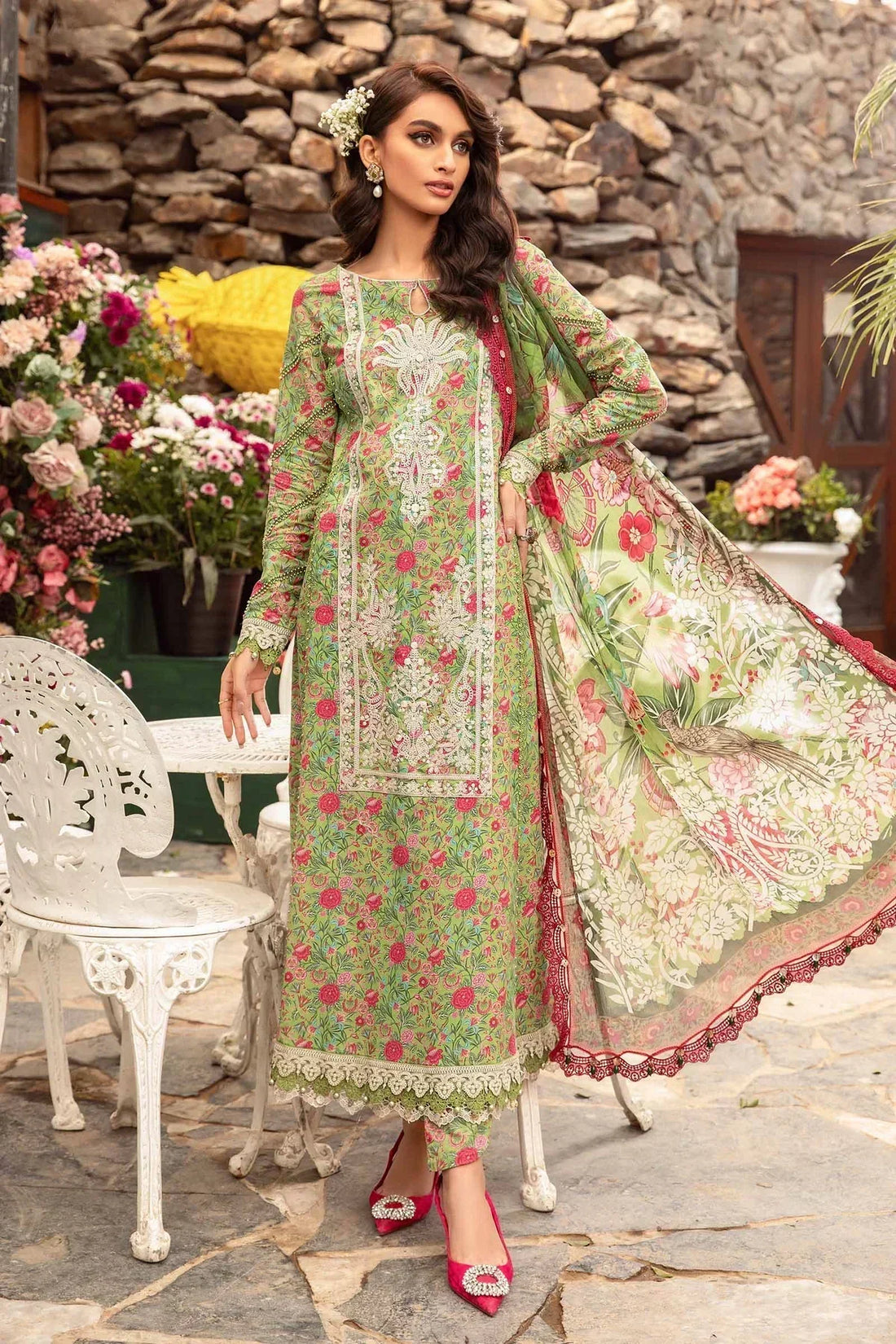Maria B | M Prints Spring 24 | MPT-2113-B - by - Libasekhas UK - Registered Vendor of : Maria B - 100% Original Designer Dresss