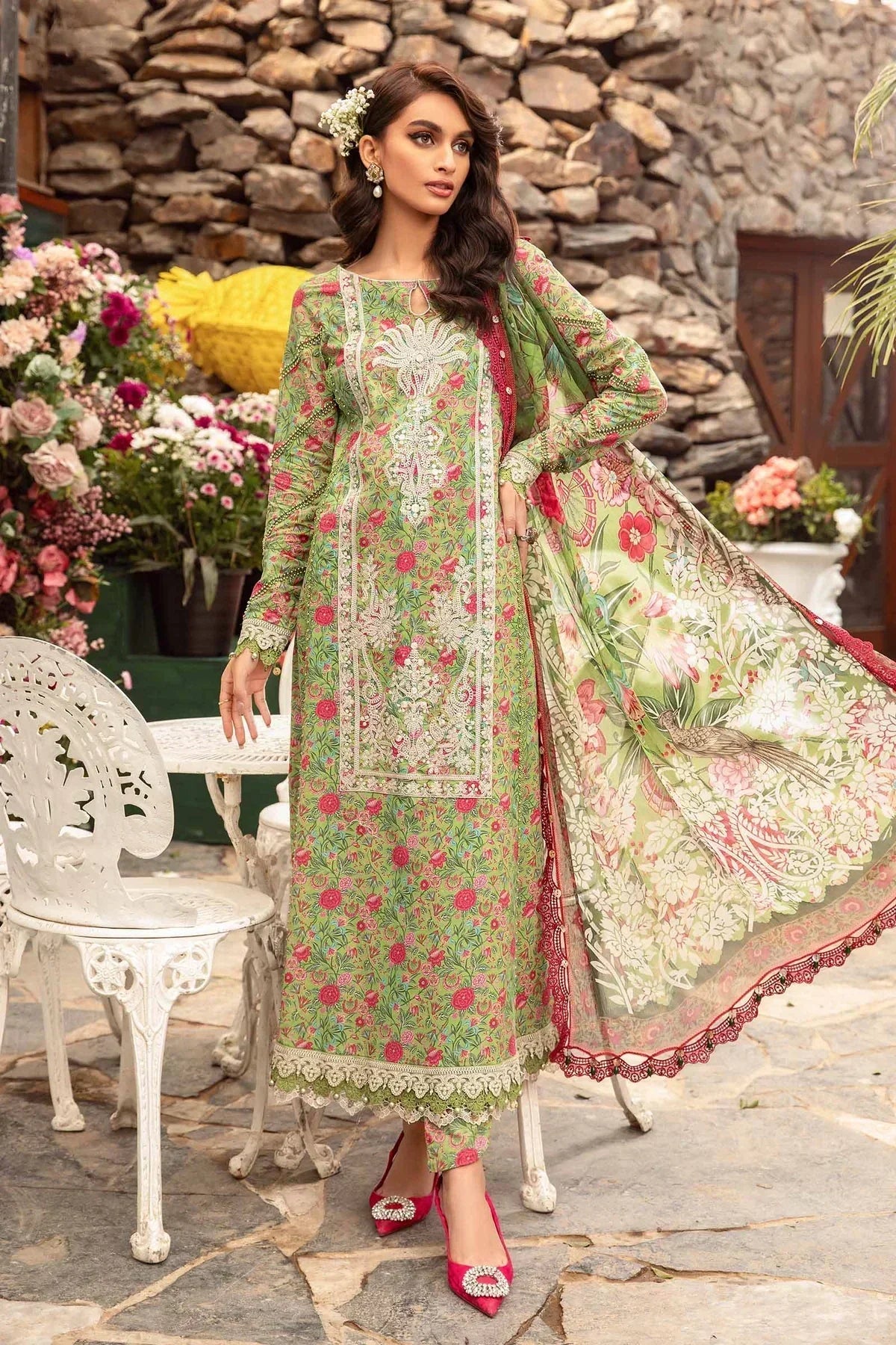 Maria B | M Prints Spring 24 | MPT-2113-B - by - Libasekhas UK - Registered Vendor of : Maria B - 100% Original Designer Dresss