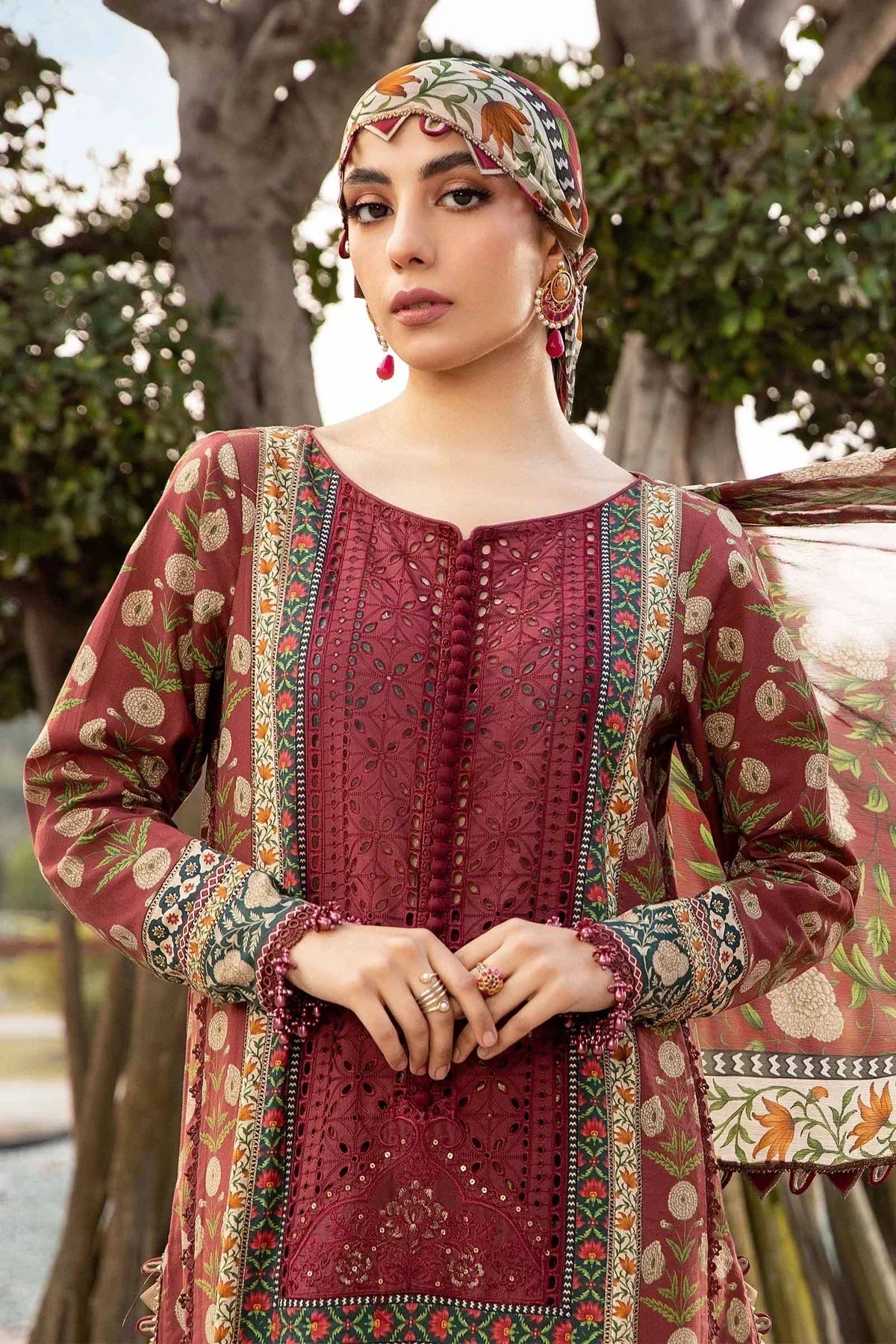 Maria B | M Prints Spring 24 | MPT-2114-B - by - Libasekhas UK - Registered Vendor of : Maria B - 100% Original Designer Dresss