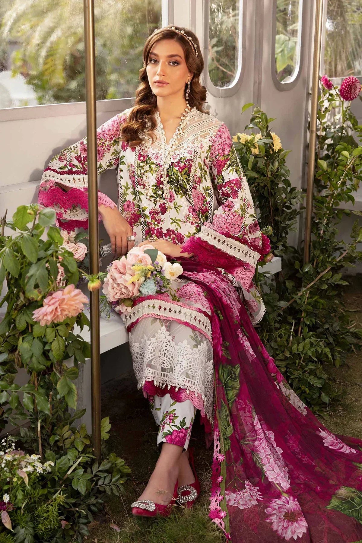 Maria B | M Prints Spring 24 | MPT-2102-A - by - Libasekhas UK - Registered Vendor of : Maria B - 100% Original Designer Dresss