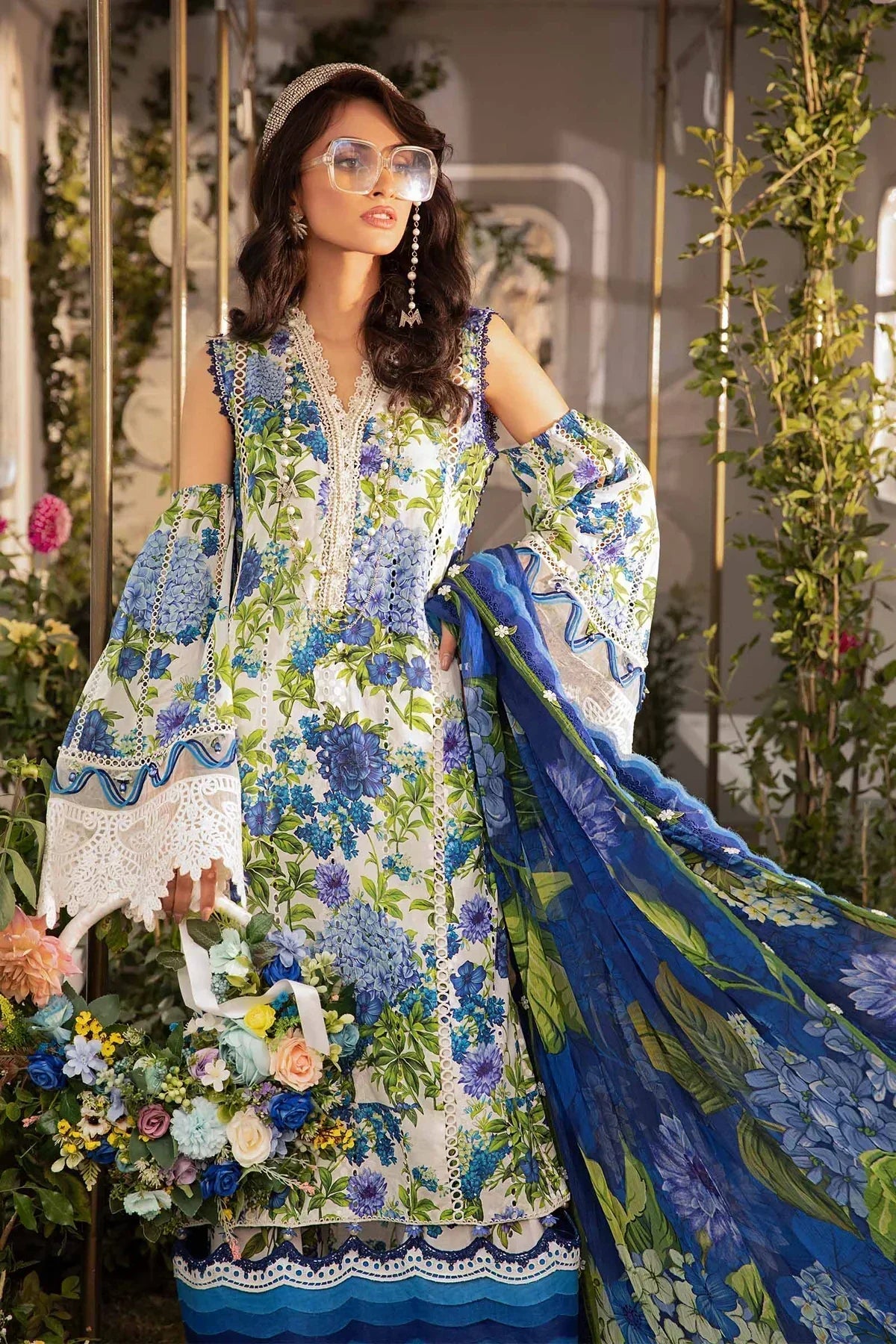 Maria B | M Prints Spring 24 | MPT-2102-B - by - Libasekhas UK - Registered Vendor of : Maria B - 100% Original Designer Dresss