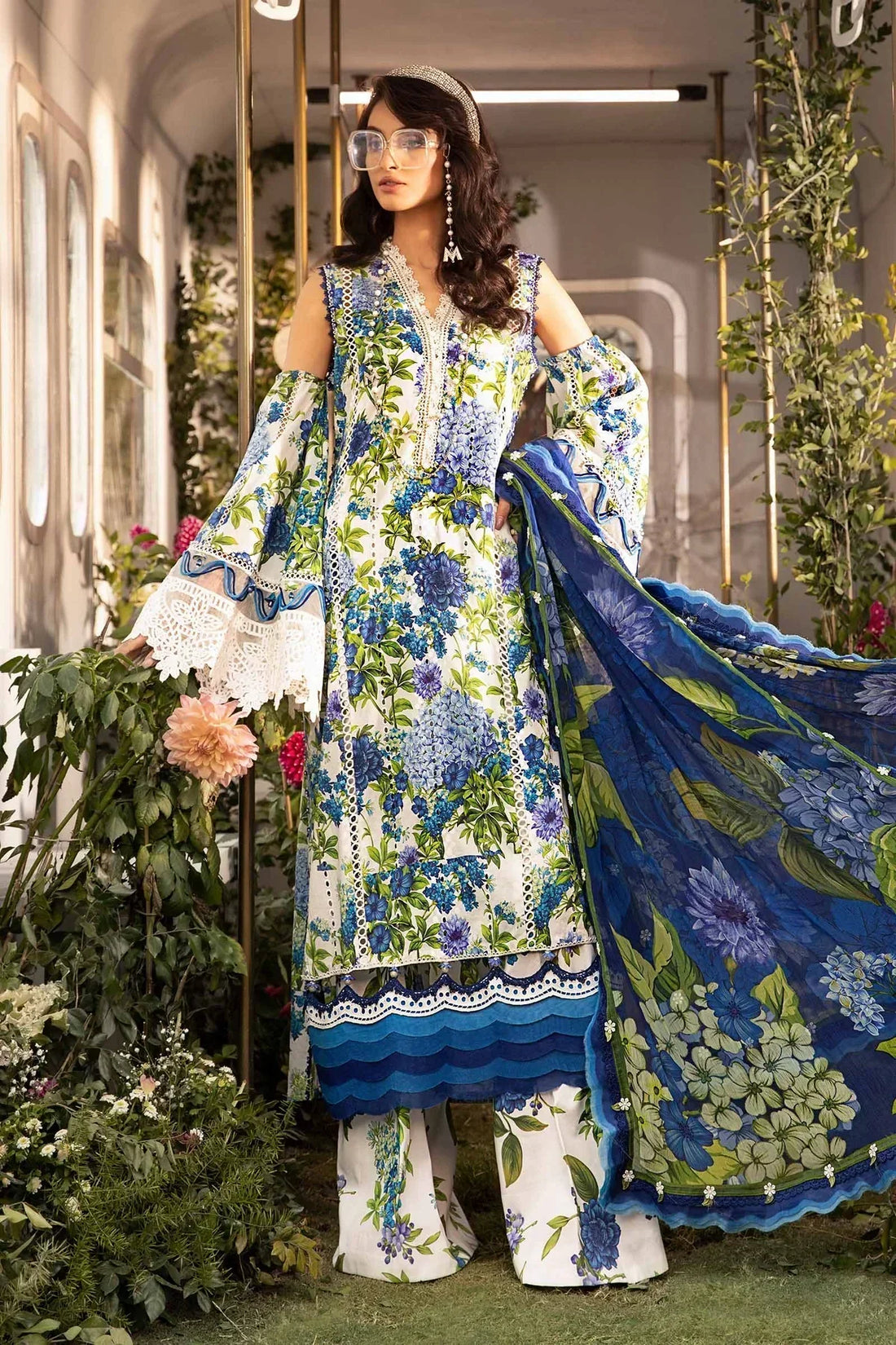 Maria B | M Prints Spring 24 | MPT-2102-B - by - Libasekhas UK - Registered Vendor of : Maria B - 100% Original Designer Dresss