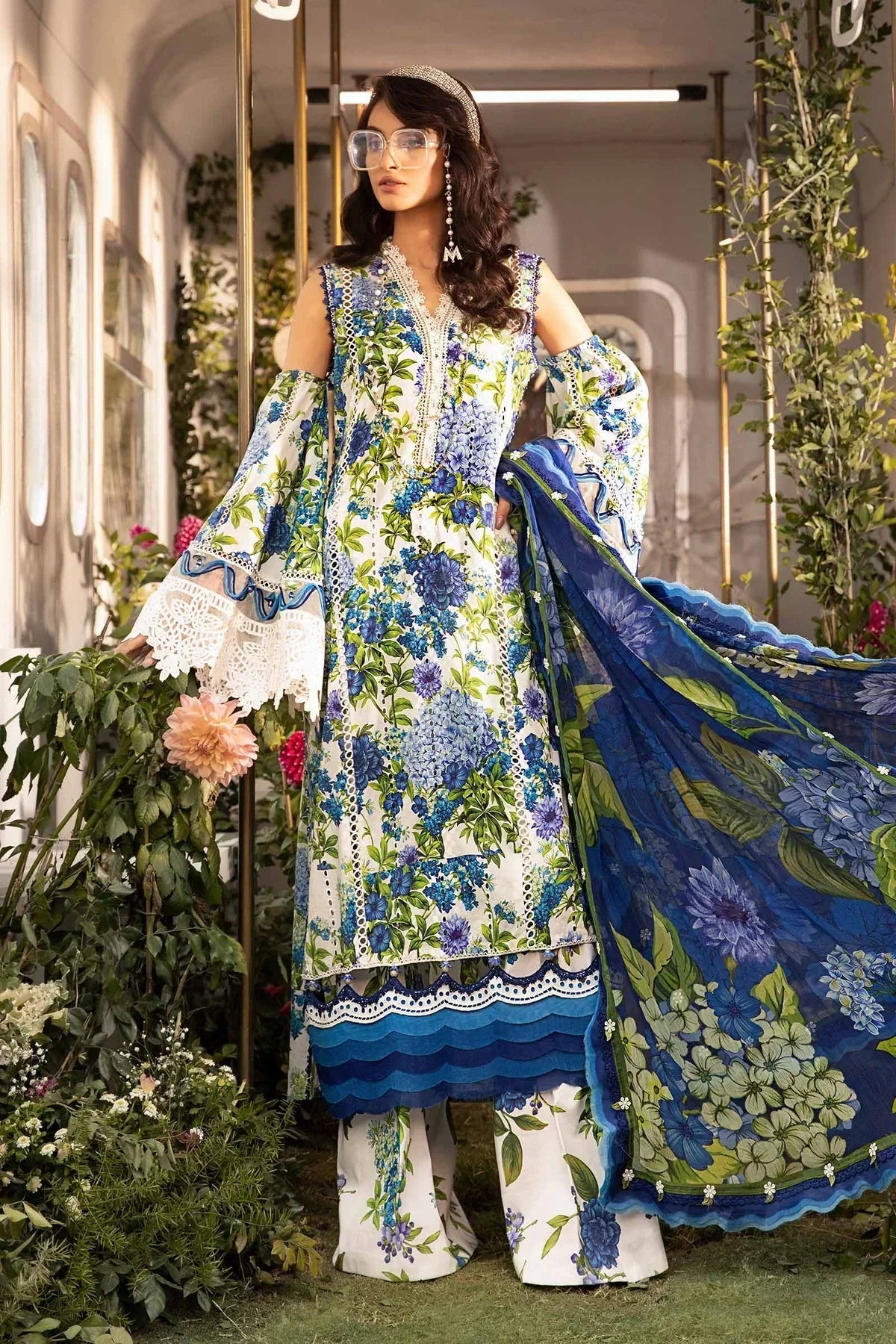 Maria B | M Prints Spring 24 | MPT-2102-B - by - Libasekhas UK - Registered Vendor of : Maria B - 100% Original Designer Dresss