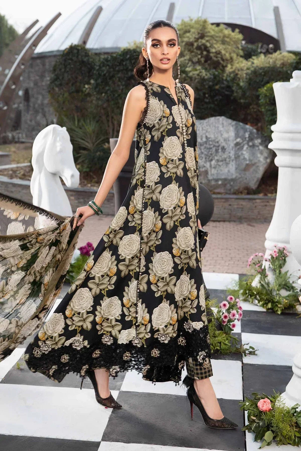 Maria B | M Prints Spring 24 | MPT-2103-B - by - Libasekhas UK - Registered Vendor of : Maria B - 100% Original Designer Dresss
