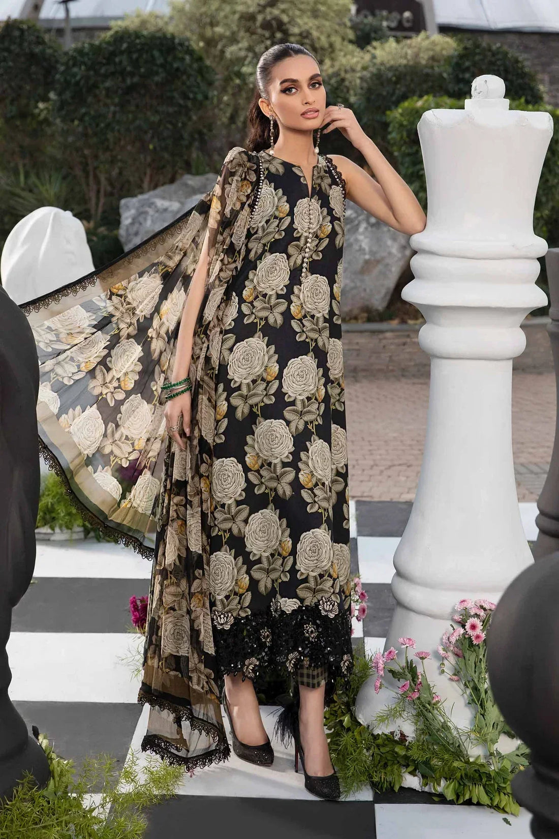 Maria B | M Prints Spring 24 | MPT-2103-B - by - Libasekhas UK - Registered Vendor of : Maria B - 100% Original Designer Dresss