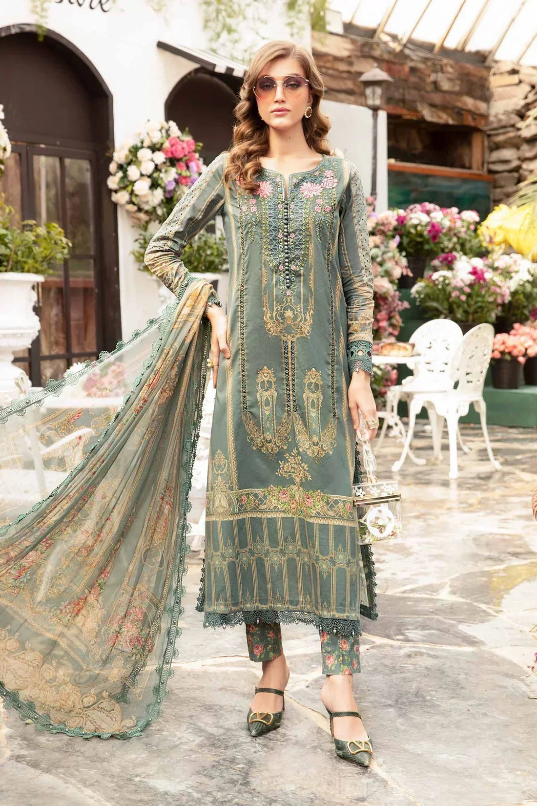 Maria B | M Prints Spring 24 | MPT-2104-B - by - Libasekhas UK - Registered Vendor of : Maria B - 100% Original Designer Dresss