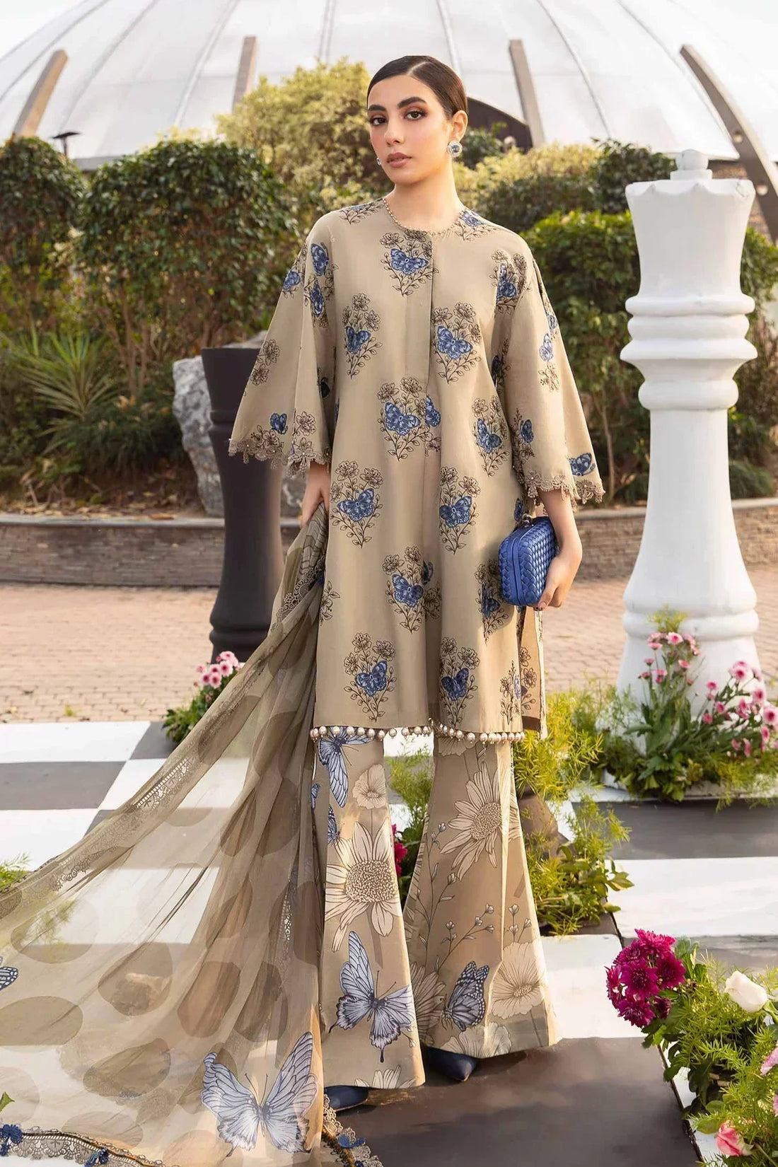 Maria B | M Prints Spring 24 | MPT-2105-B - by - Libasekhas UK - Registered Vendor of : Maria B - 100% Original Designer Dresss