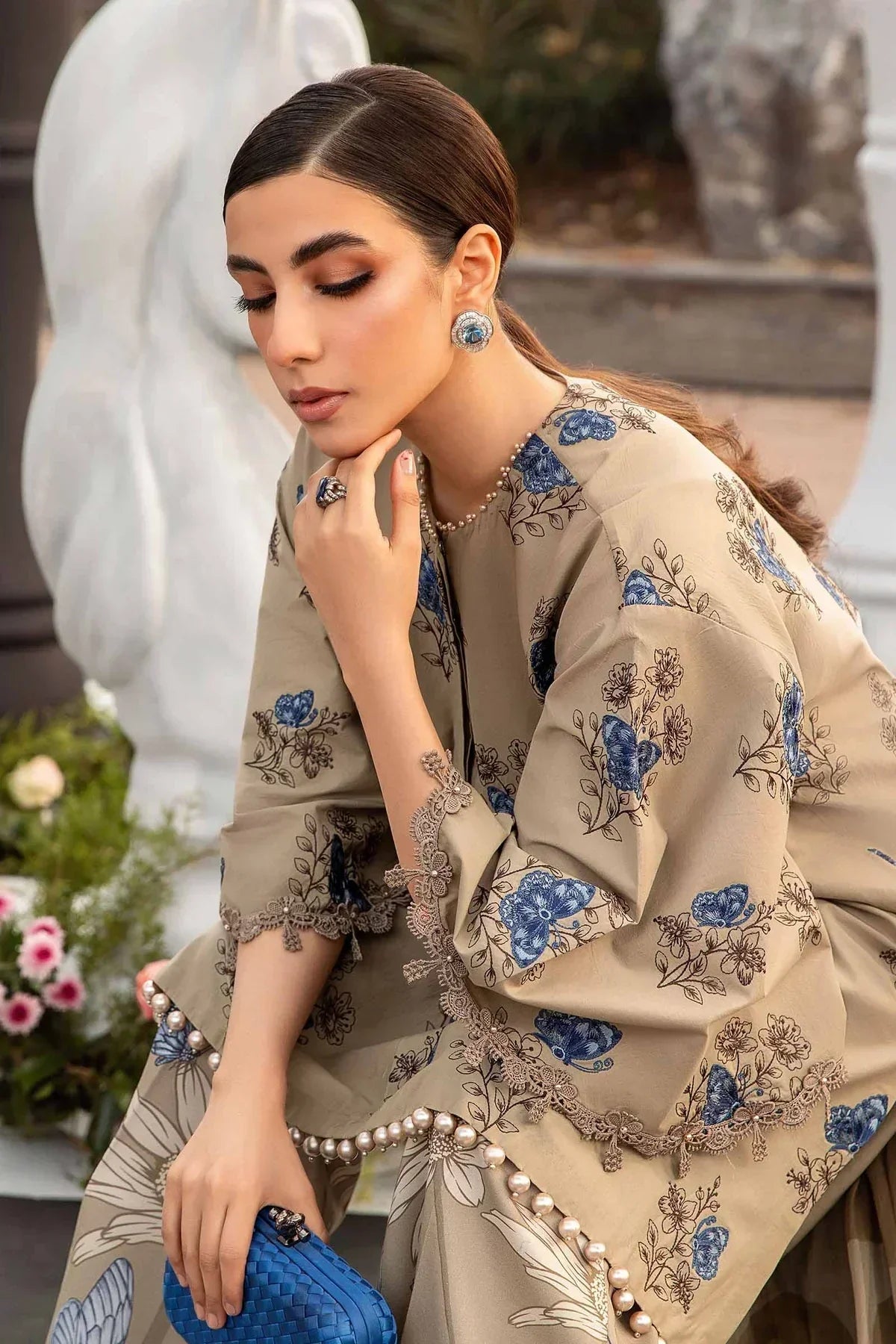Maria B | M Prints Spring 24 | MPT-2105-B - by - Libasekhas UK - Registered Vendor of : Maria B - 100% Original Designer Dresss