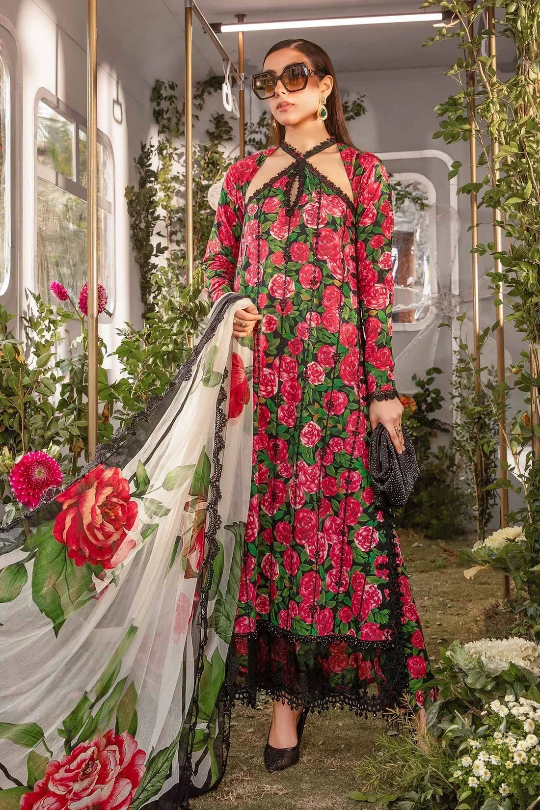 Maria B | M Prints Spring 24 | MPT-2106-B - by - Libasekhas UK - Registered Vendor of : Maria B - 100% Original Designer Dresss